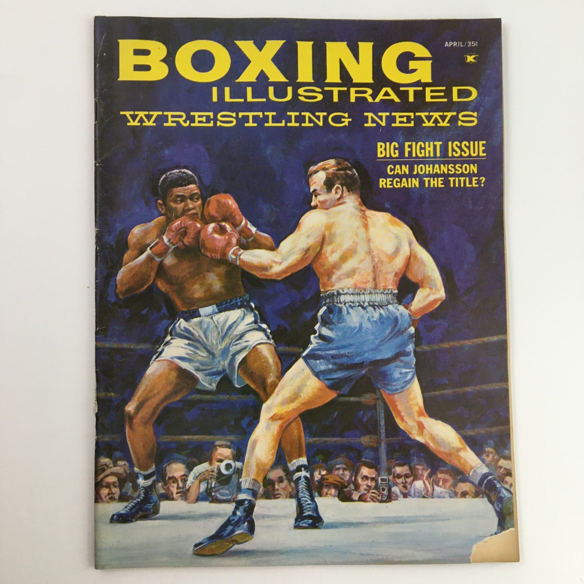 Boxing Illustrated Wrestling News April 1961 Ingemar Johansson Title, No Label