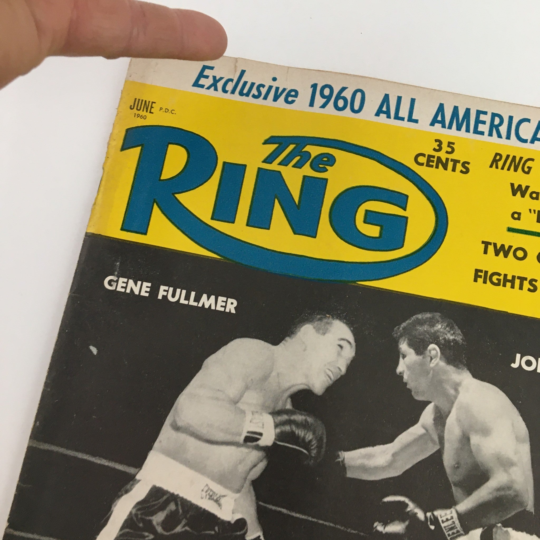 The Ring Boxing Magazine June 1960 Gene Fullmer vs Joey Giardello, No Label