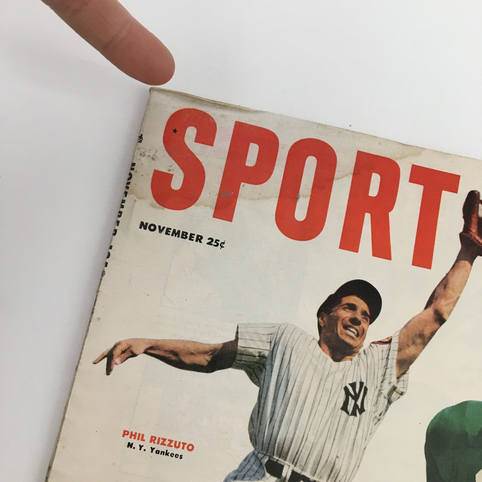 Sport Magazine November 1953 Phil Rizzuto & Johnny Lattner, No Label