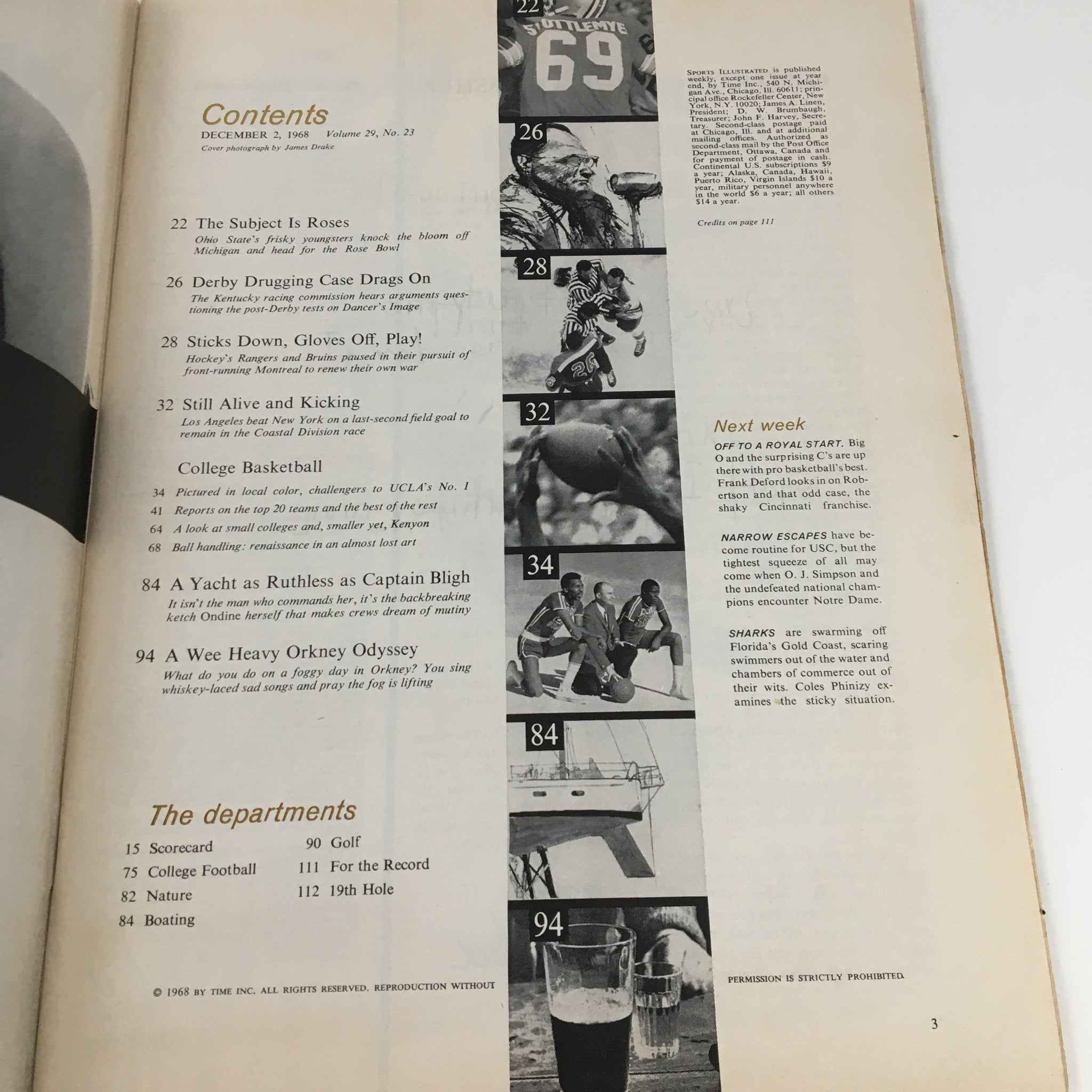 Sports Illustrated Magazine December 2 1968 College Basketball Challenge to UCLA