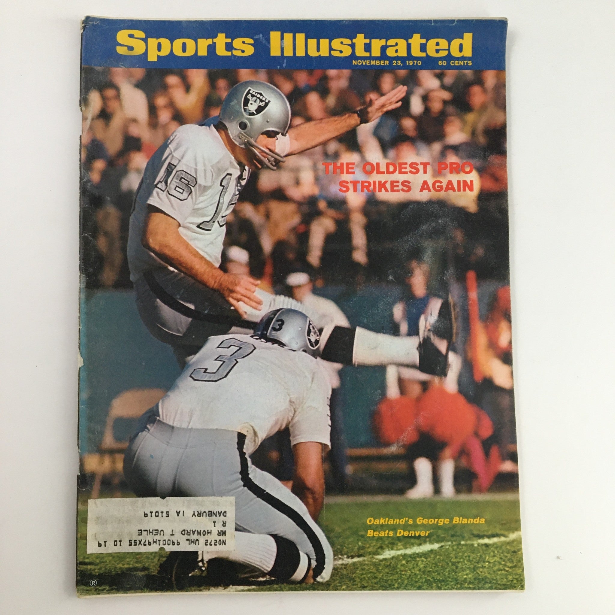 Sports Illustrated Magazine November 23 1970 Oakland George Blanda Beats Denver