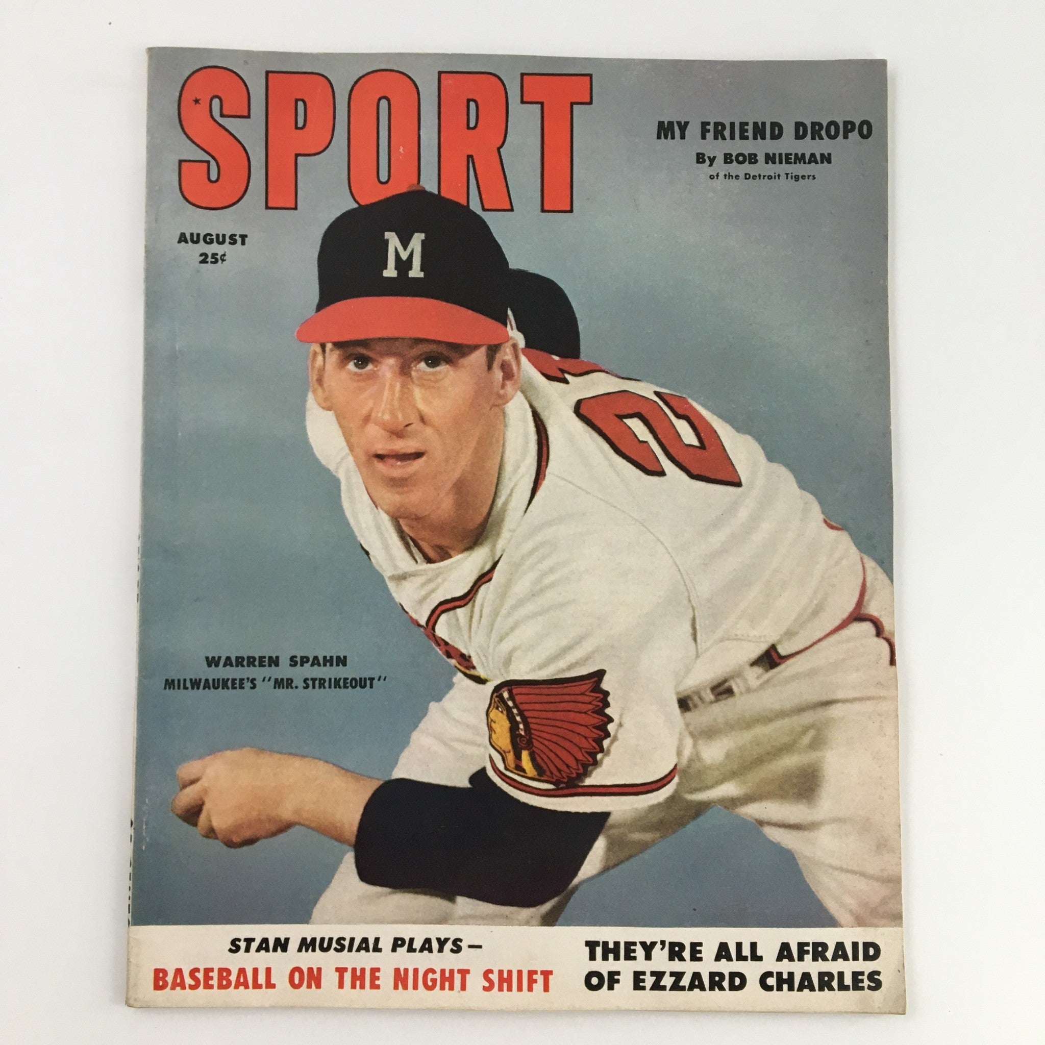 Sport Magazine August 1953 Warren Spahn Milwaukee's Mr. Strikeout, No Label