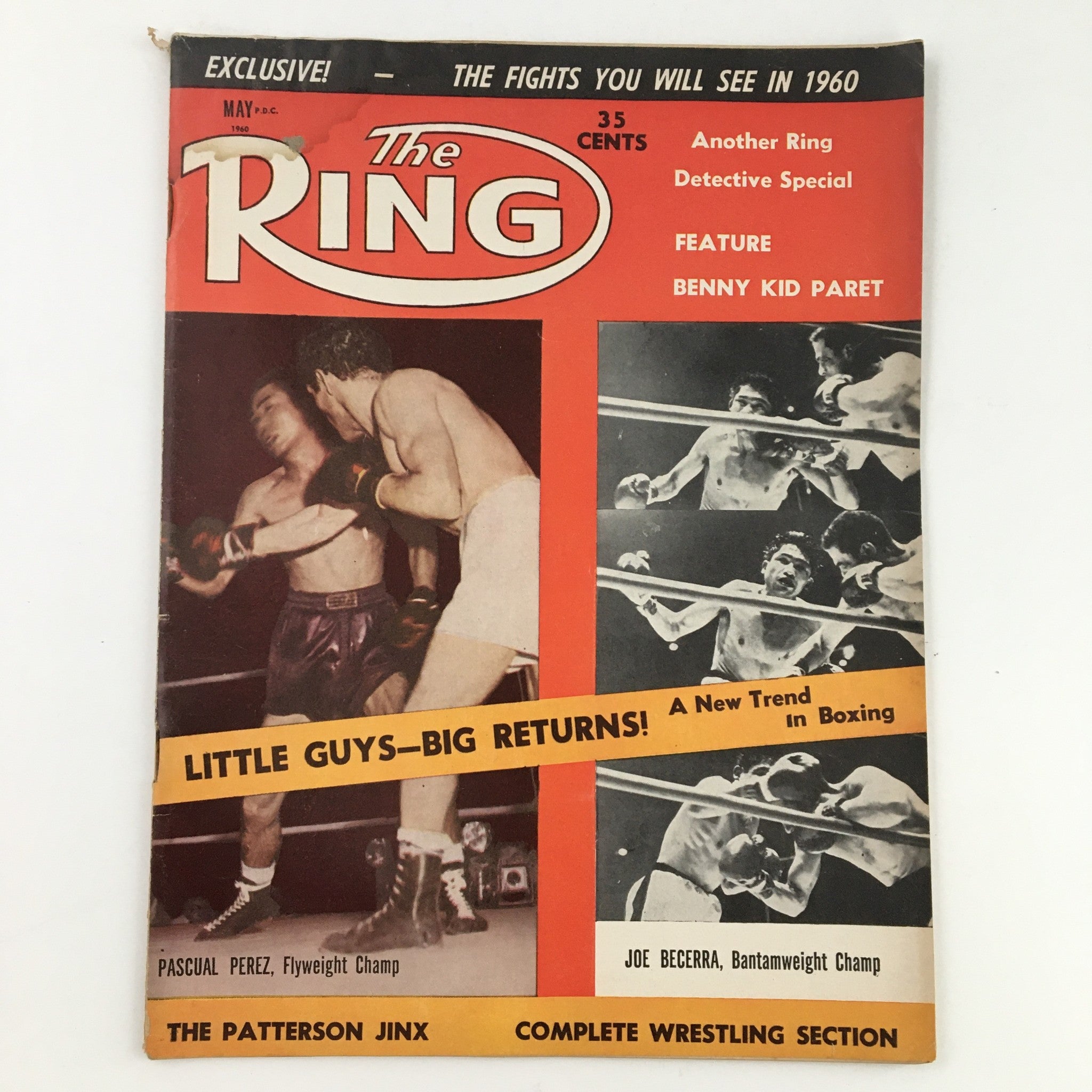 The Ring Boxing Magazine May 1960 Pascual Pérez & Joe Becerra, No Label