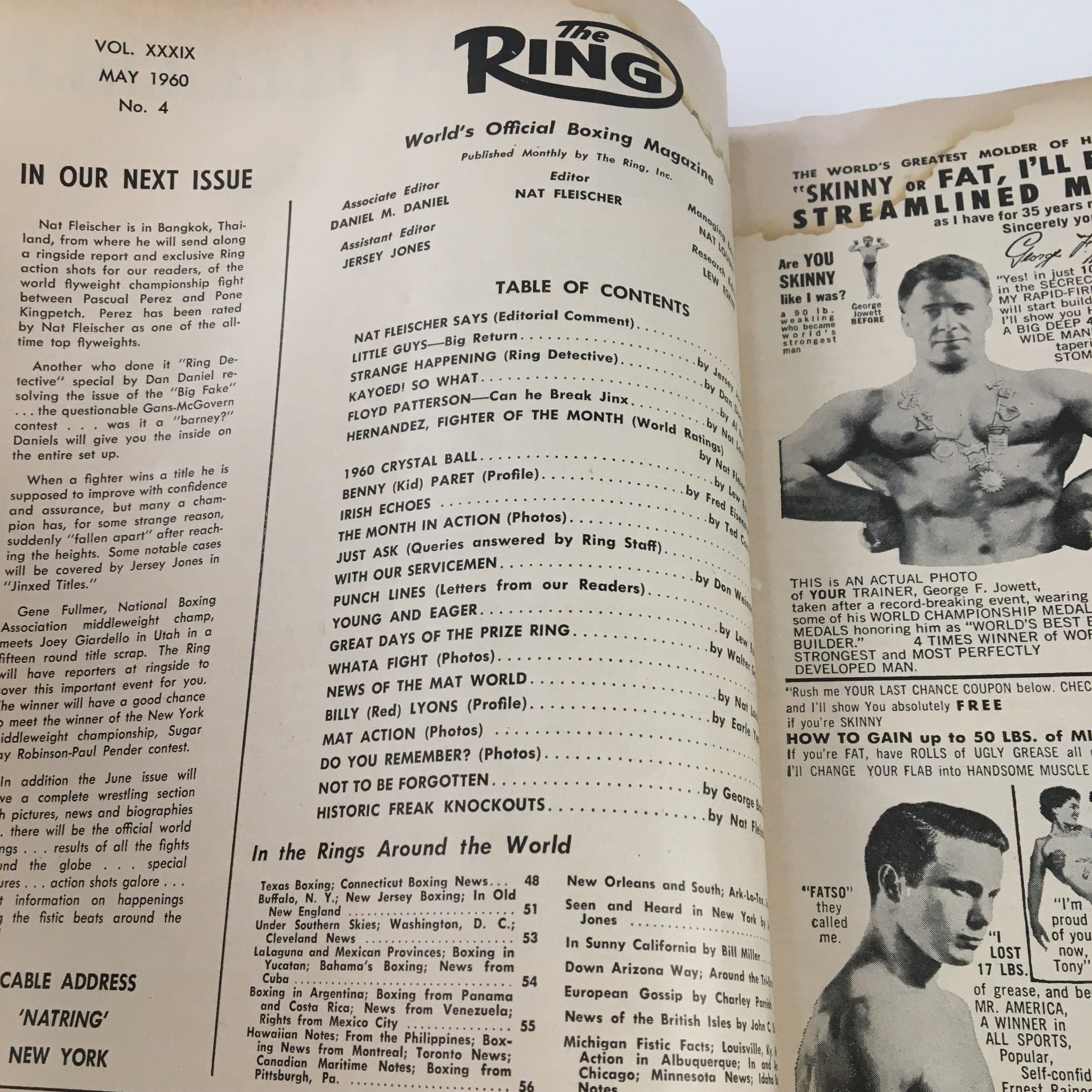 The Ring Boxing Magazine May 1960 Pascual Pérez & Joe Becerra, No Label