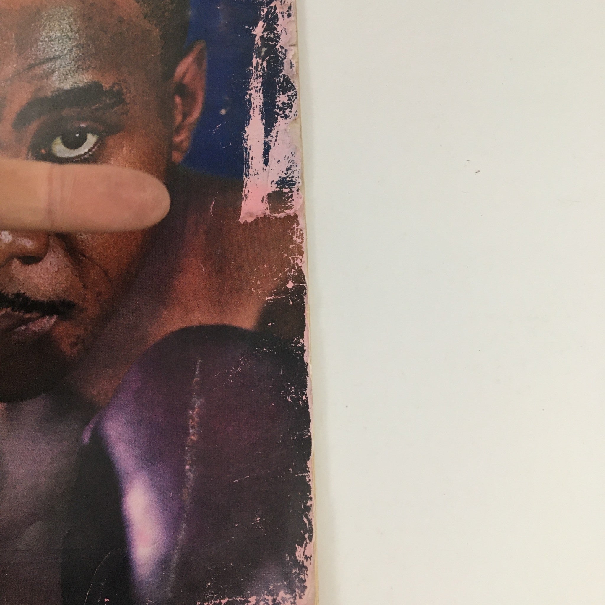 Close-up of Sonny Liston featured on the cover of Sports Illustrated Magazine February 12 1962, highlighting his fierce expression in the context of his challenge to Floyd Patterson.
