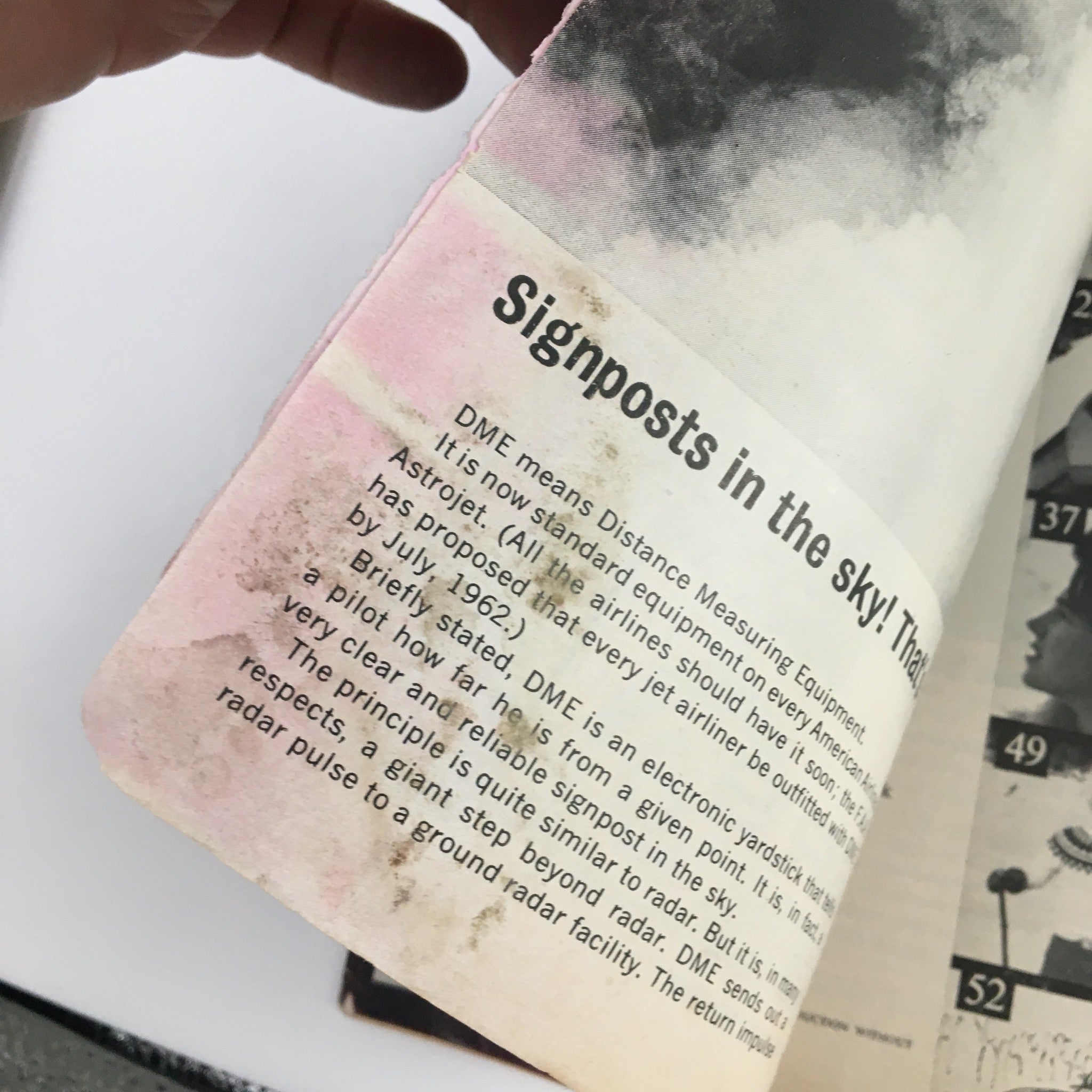 Page of Sports Illustrated Magazine February 12 1962 showing text titled 'Signposts in the Sky', discussing aviation topics and technology.