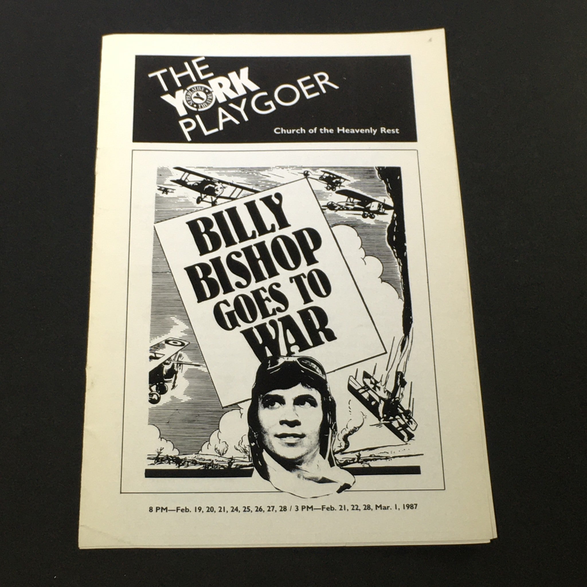 VTG The York Playgoer March 1 1987 - Billy Bishop Goes To War by John Gray