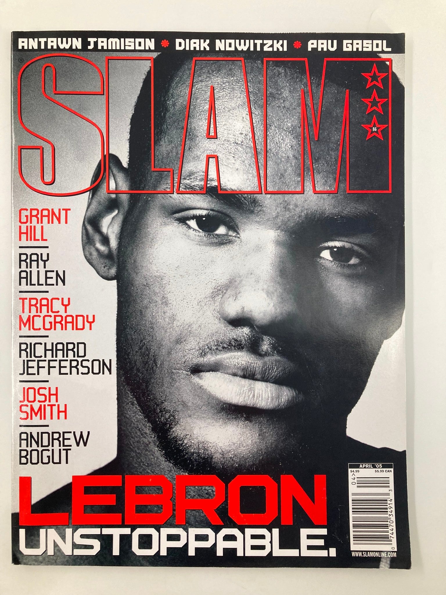 Slam Magazine April 2005 Cleveland Cavalliers LeBron James w Poster No Label