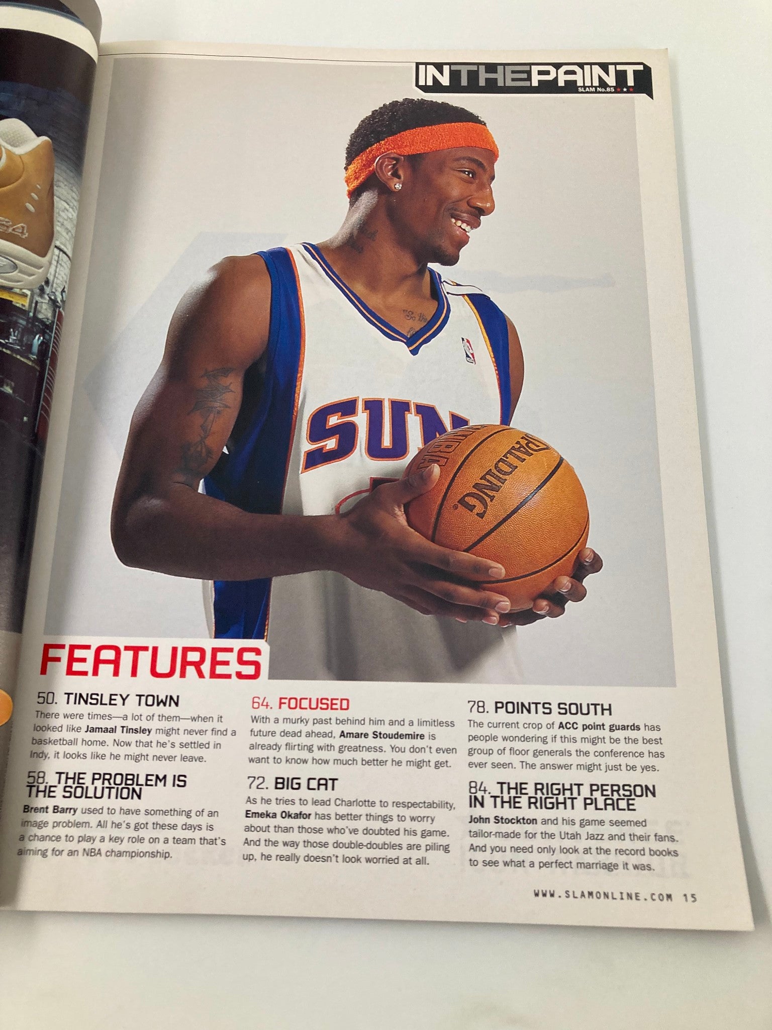 Slam Magazine March 2005 Phoenix Suns Amar'e Stoudemire w Poster No Label VG