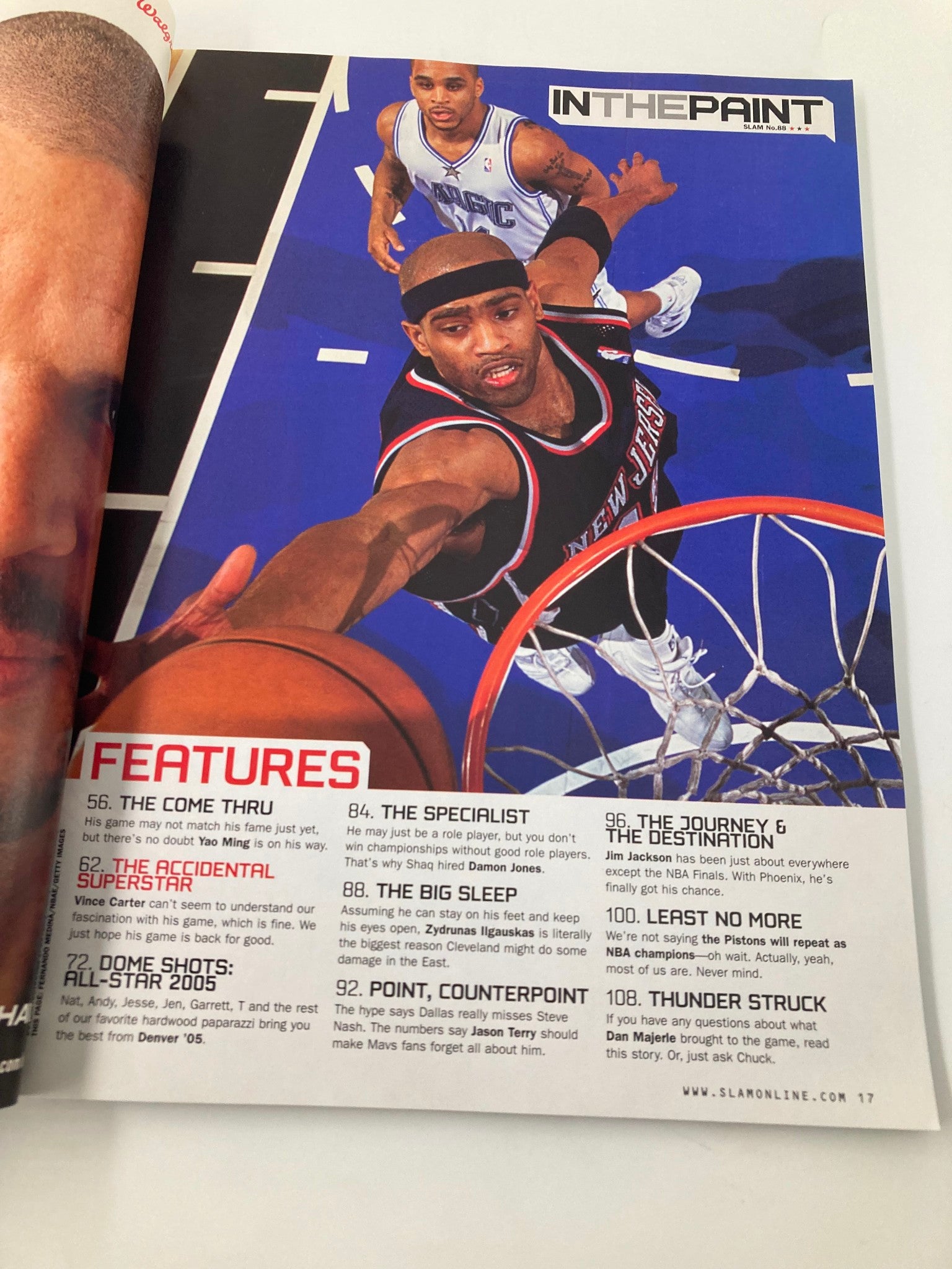 Slam Magazine June 2005 NBA New Jersey Nets Vince Carter w Poster No Label