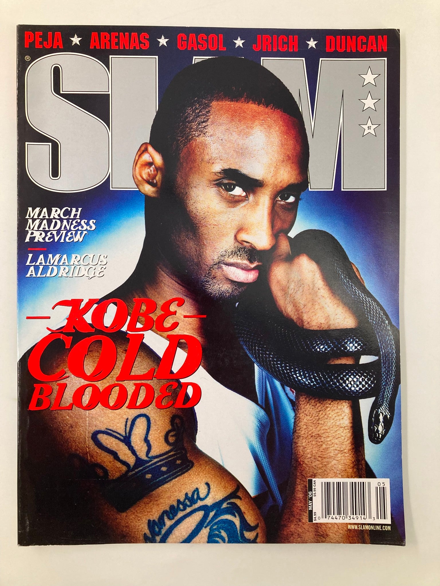 Slam Magazine May 2006 Kobe Bryant Cold Blooded Black Mamba w Poster No Label