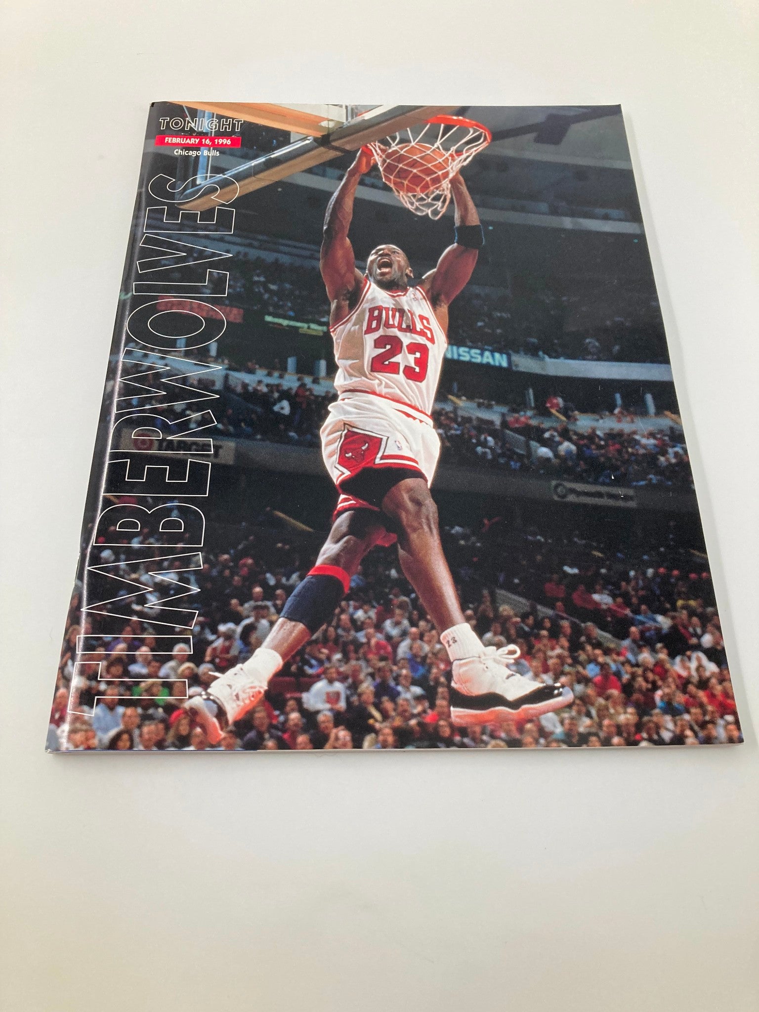 Timberwolves Tonight Magazine February 16 1996 Bulls Michael Jordan No Label VG