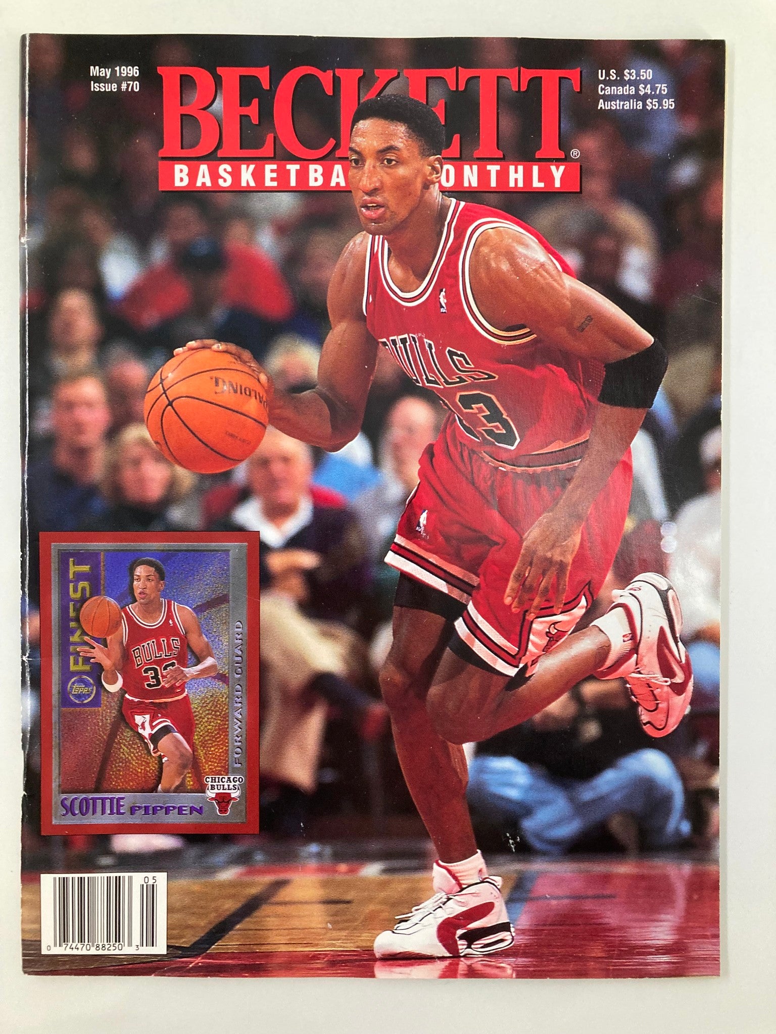 Beckett Basketball Monthly Magazine May 1996 Bulls Scottie Pippen No Label