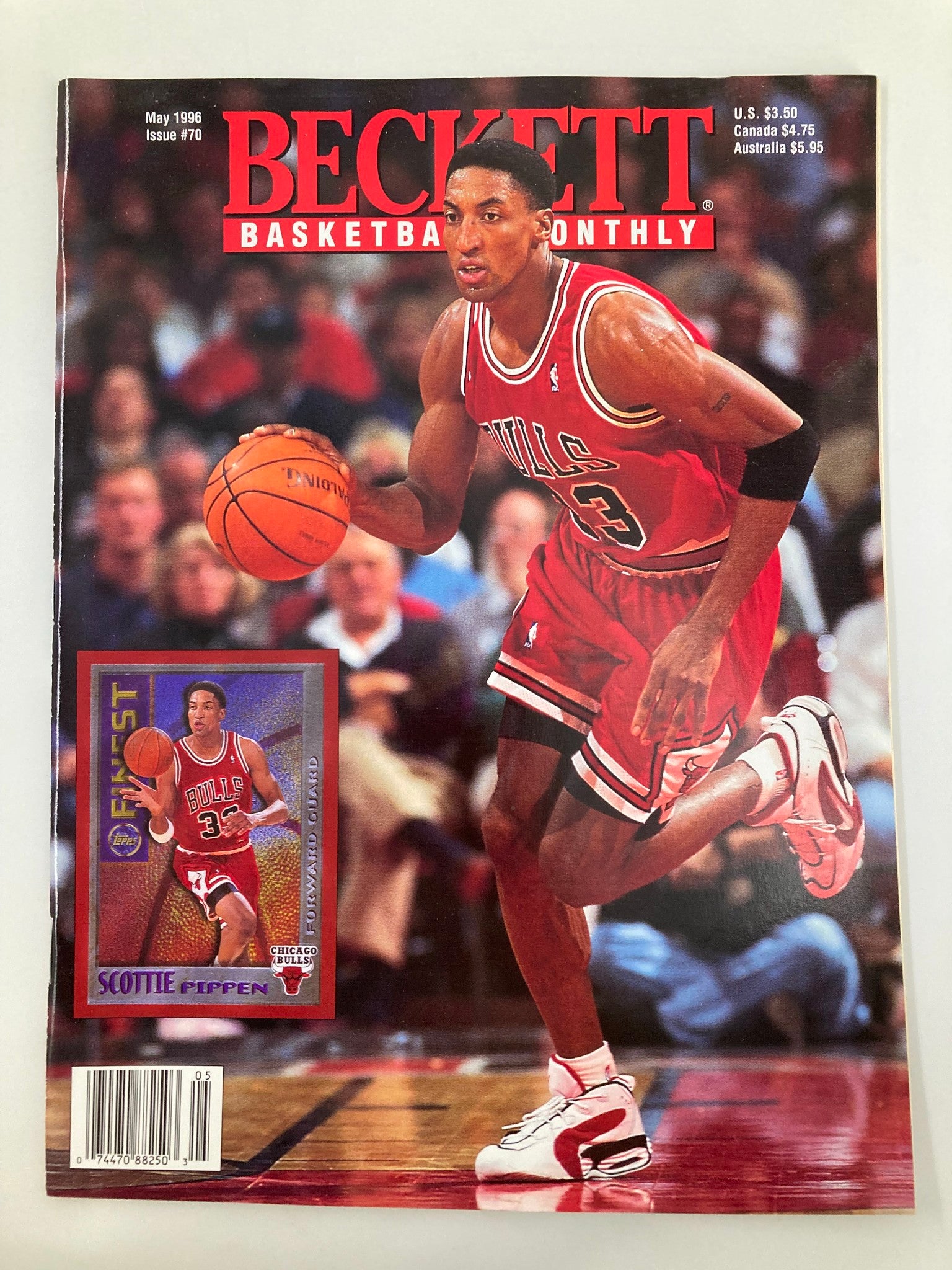 Beckett Monthly Magazine May 1996 #70 Bulls Scottie Pippen No Label VG