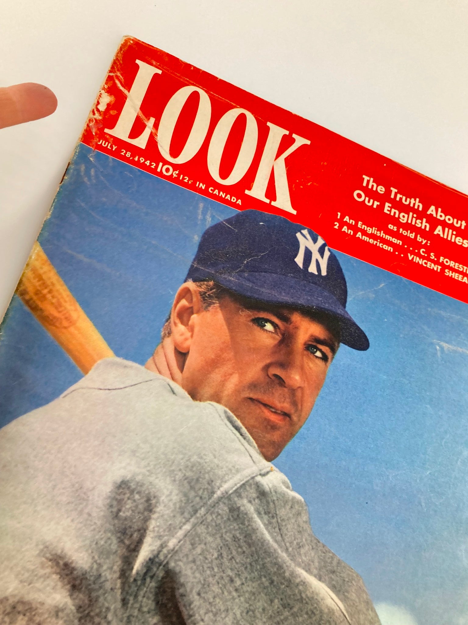 VTG Look Magazine July 28 1942 Gary Cooper The Pride of The Yankees No Label