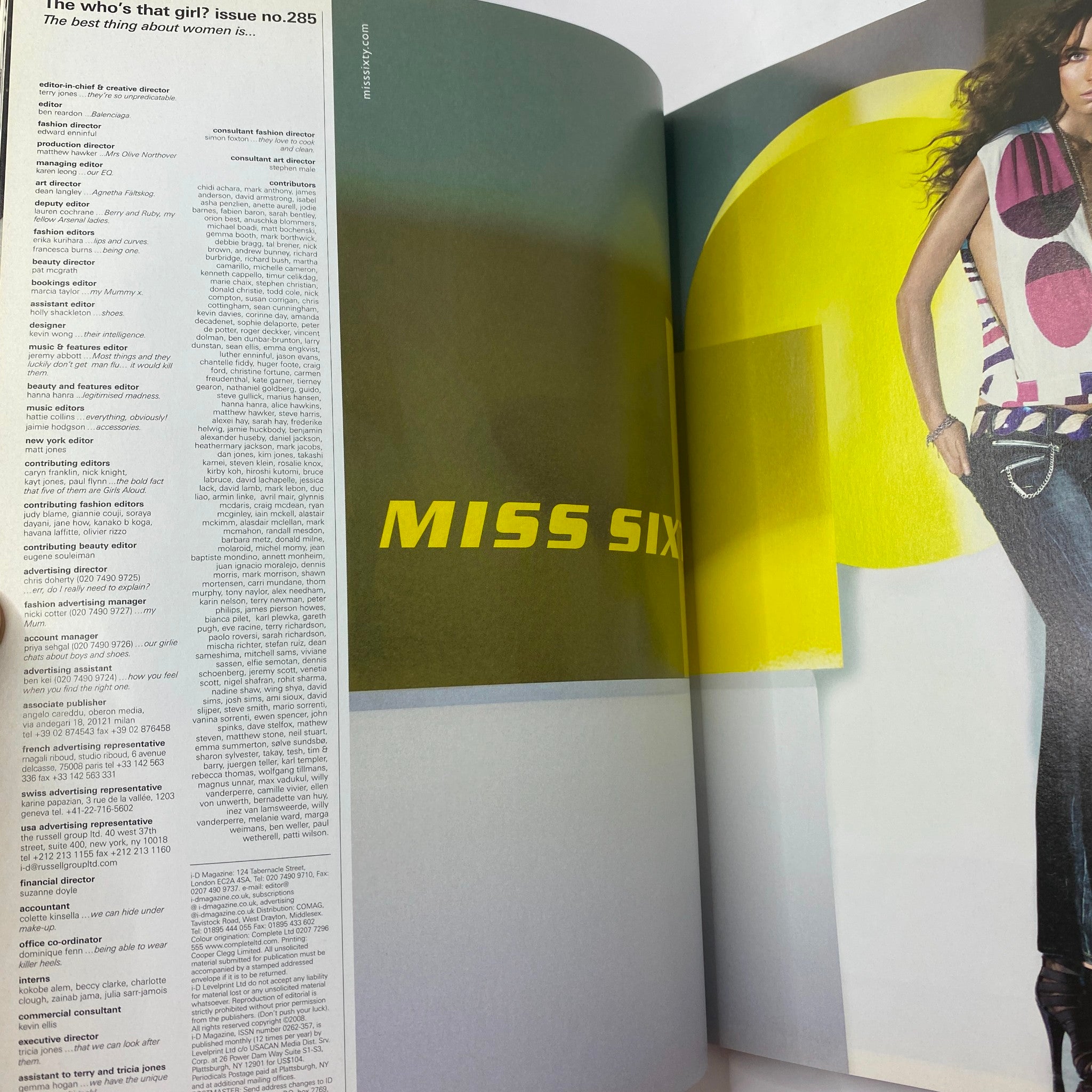 i-D Magazine March 2008 No. 285 Raquel Zimmerman by Emma Summerton No Label