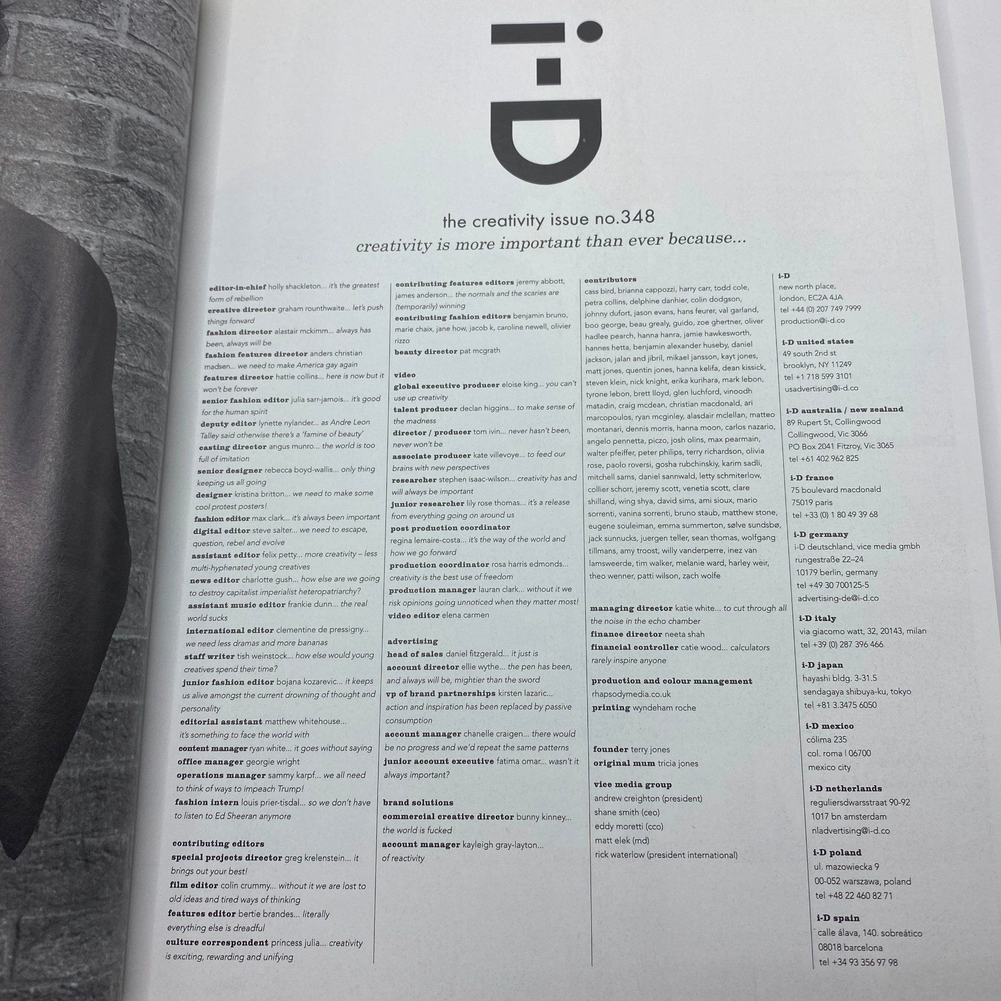 i-D Magazine Summer 2017 Adwoa Aboah, Slick Woods, Elliott Jay Brown No Label