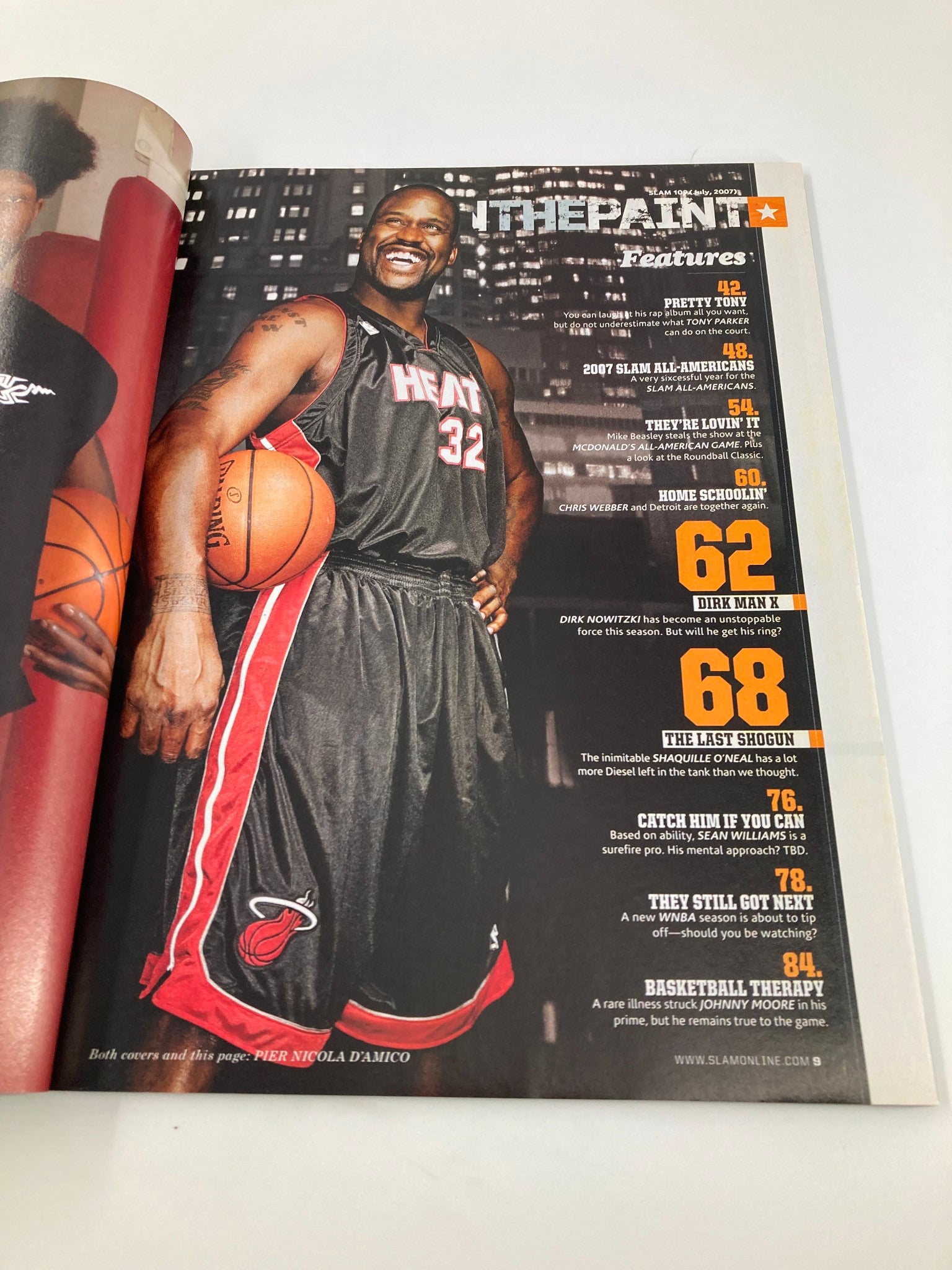 Slam Magazine July 2007 NBA Miami Heat Shaquille O'Neal w Poster No Label