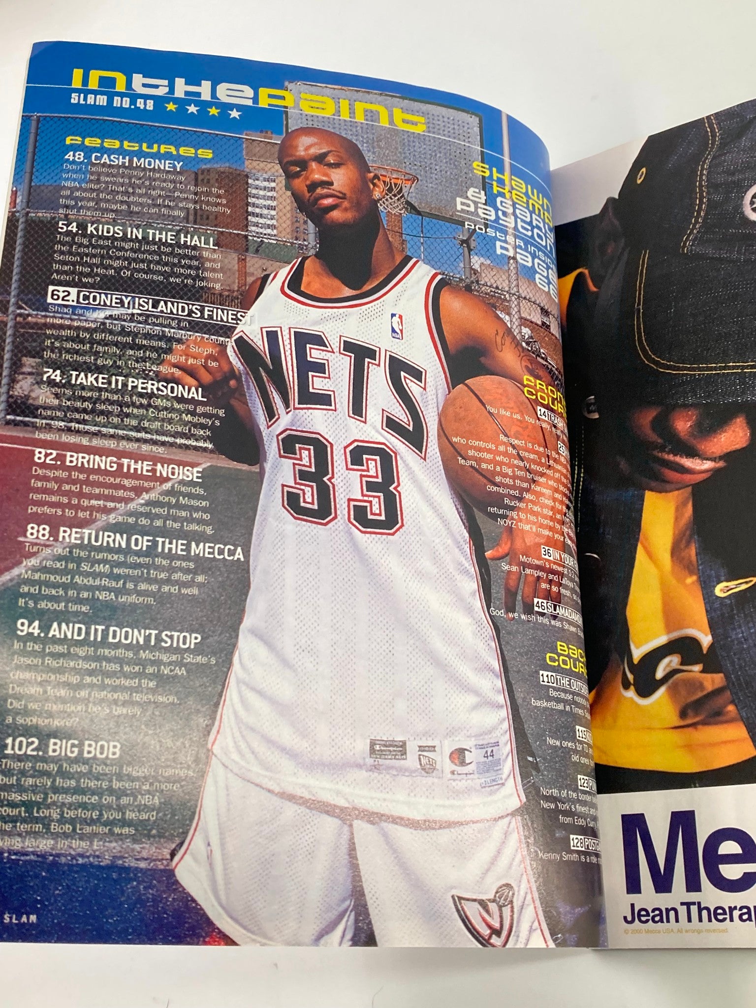 Slam Magazine February 2001 NBA Brooklyn Nets Stephon Marbury w Poster No Label