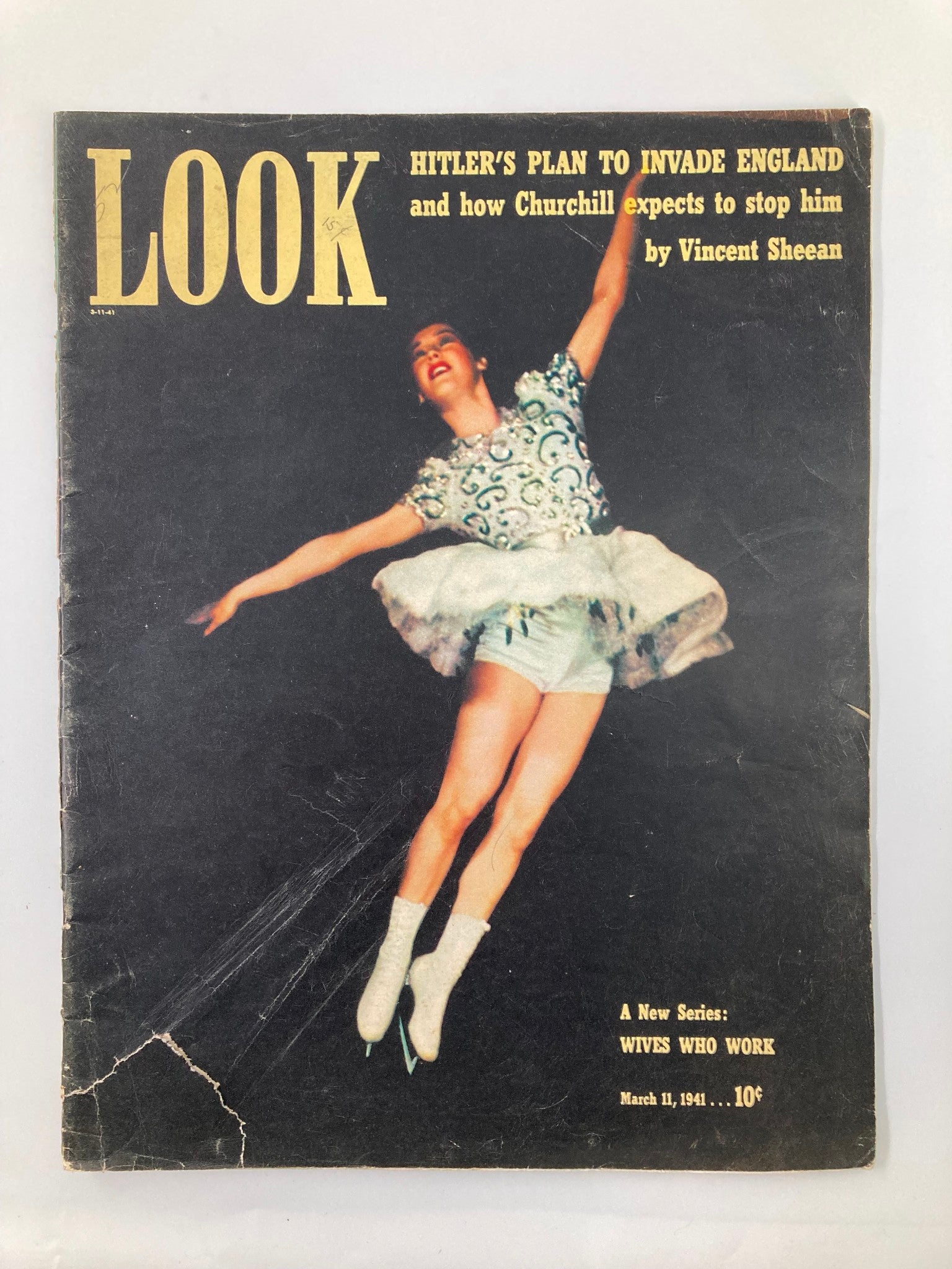 VTG Look Magazine March 11 1941 Dorothy Lewis in 'Ice Frolics' No Label