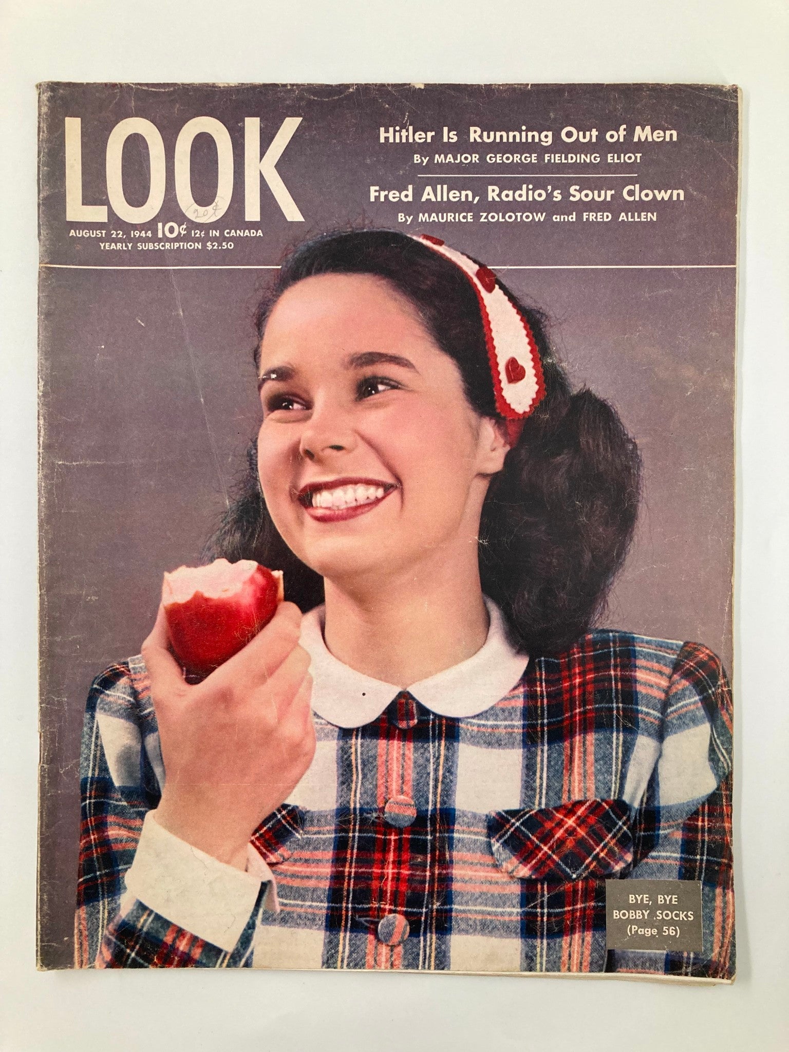 VTG Look Magazine August 22 1944 Betty Cornell Bye Bye Bobby Socks No Label