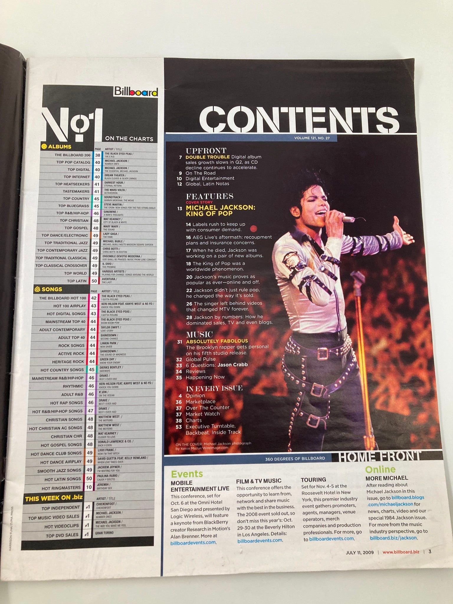 Billboard Magazine July 11 2009 Michael Jackson King of Pop No Label