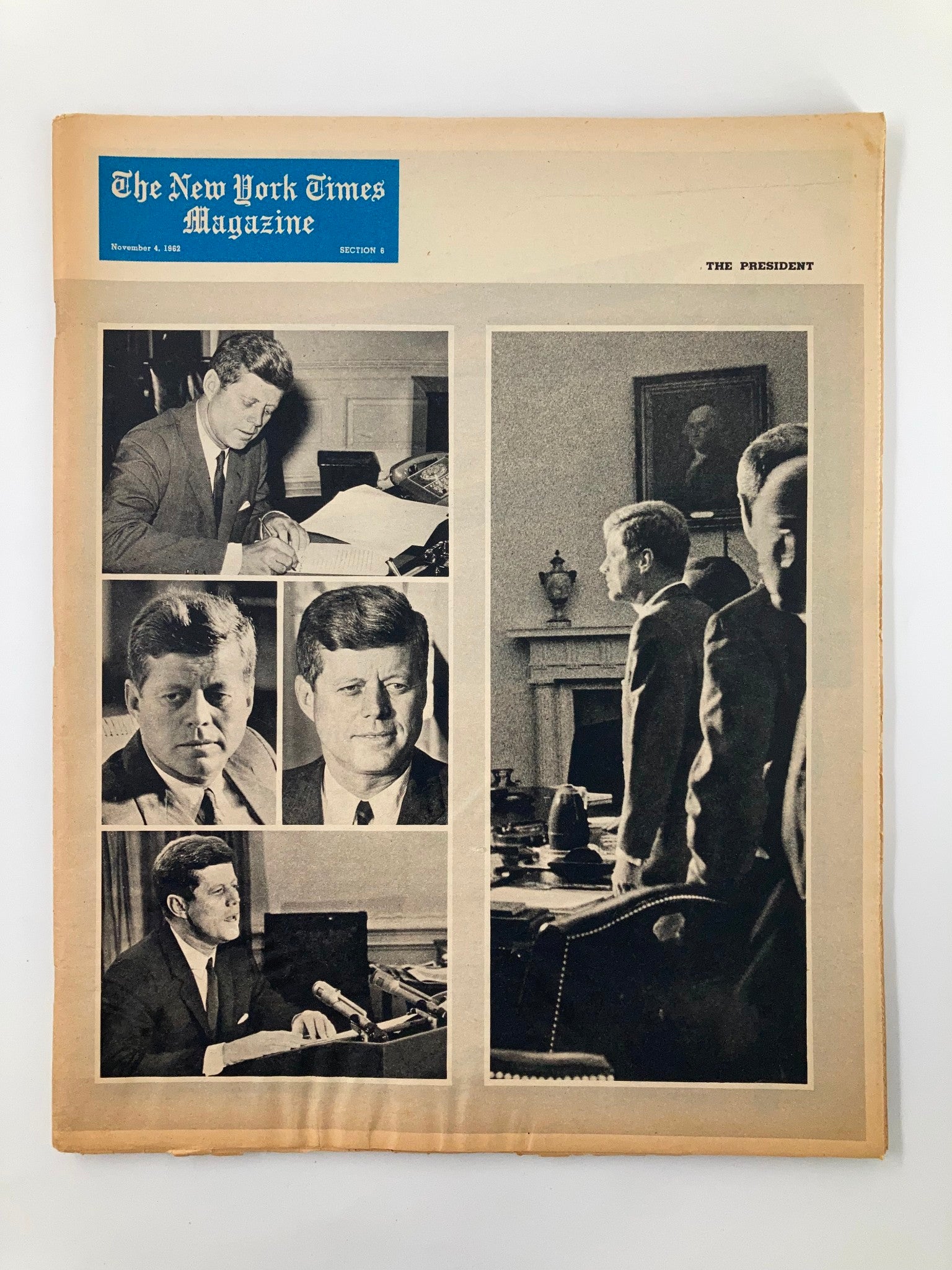 VTG The New York Times Magazine November 4 1962 John F. Kennedy No Label