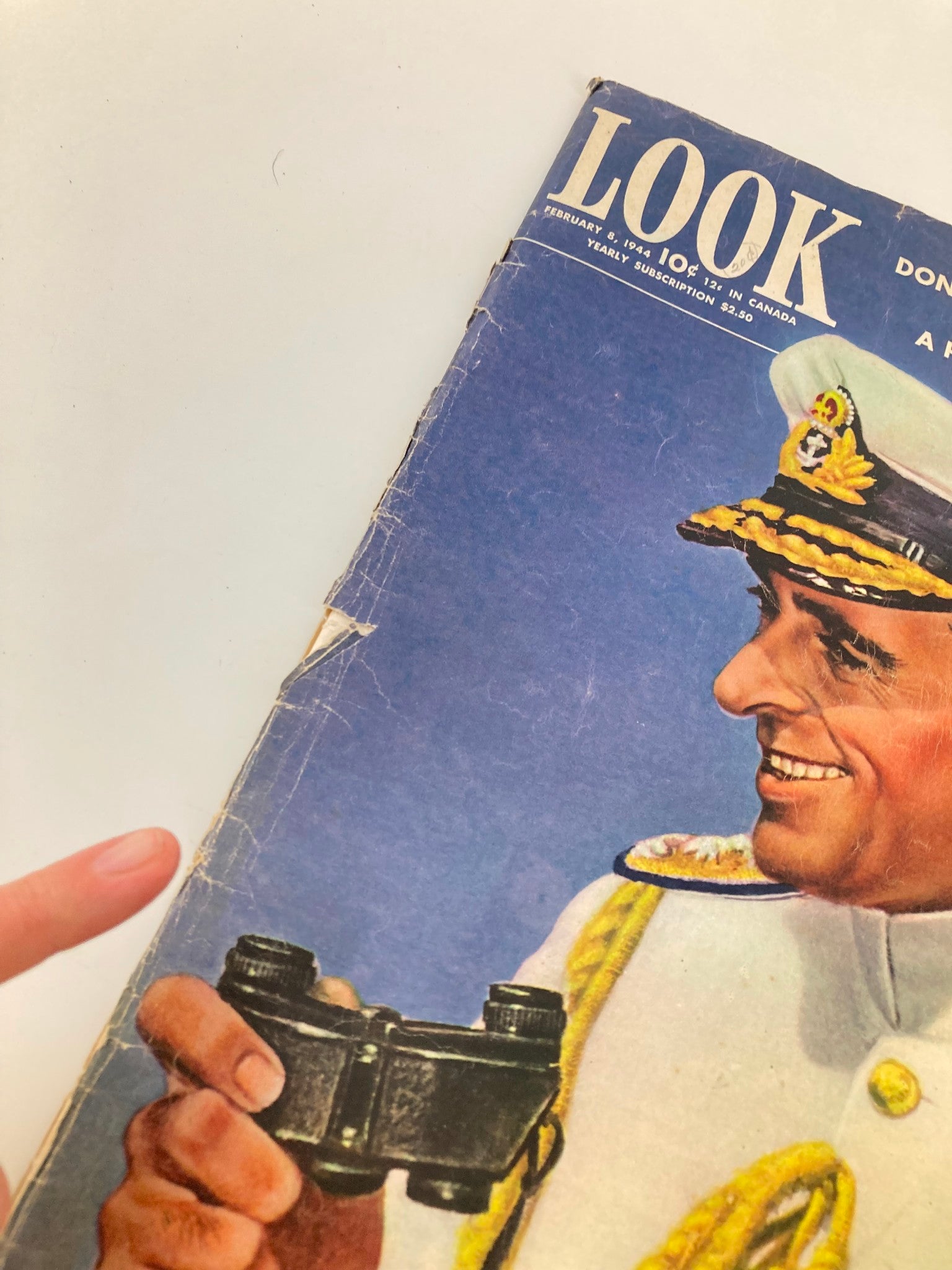 VTG Look Magazine February 8 1944 Picture of Lord Louis Mountbatten No Label