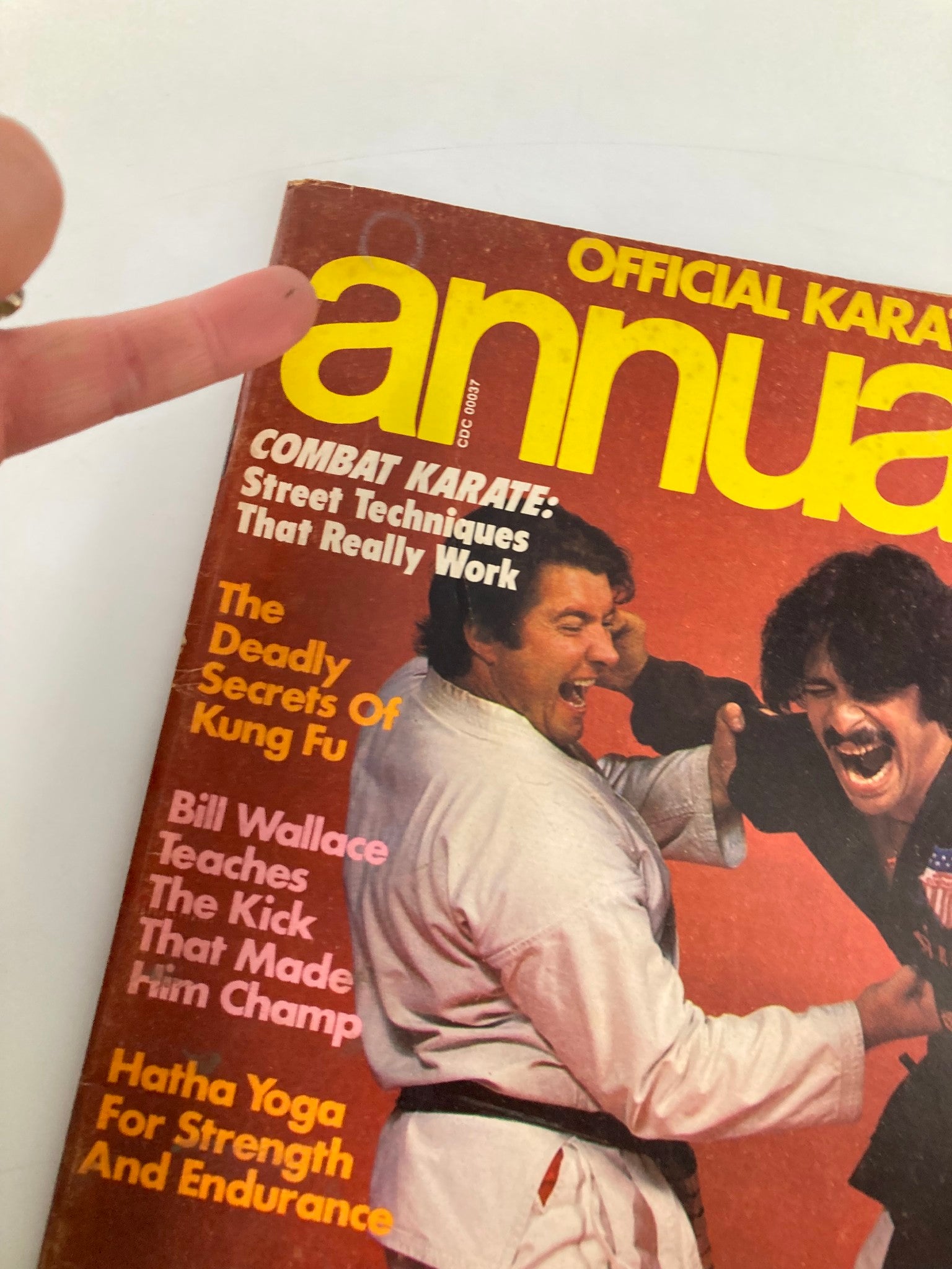 Close-up of the cover of the VTG Official Karate Annual Magazine Winter 1979, showcasing features on Combat Karate and Bill Wallace.