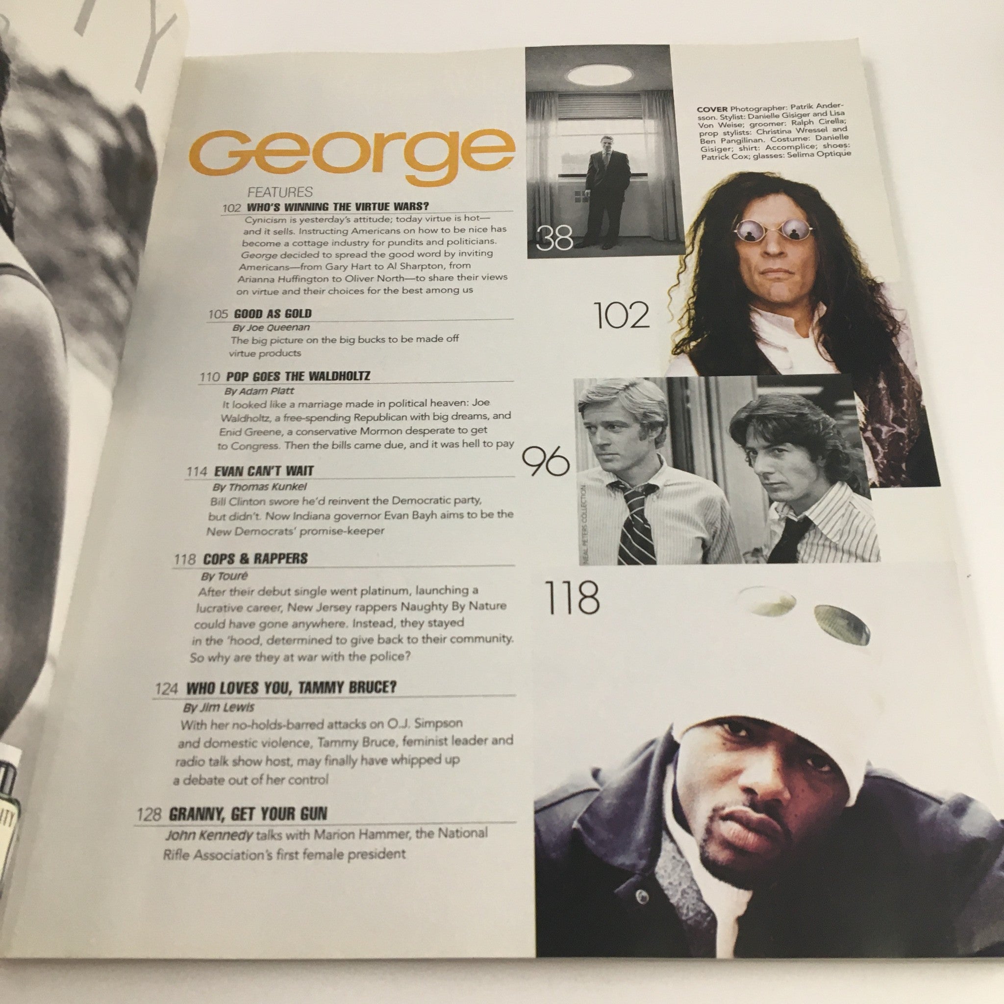 George Magazine April 1996 Howard Stern, Candice Bergen & Gary Hart No Label