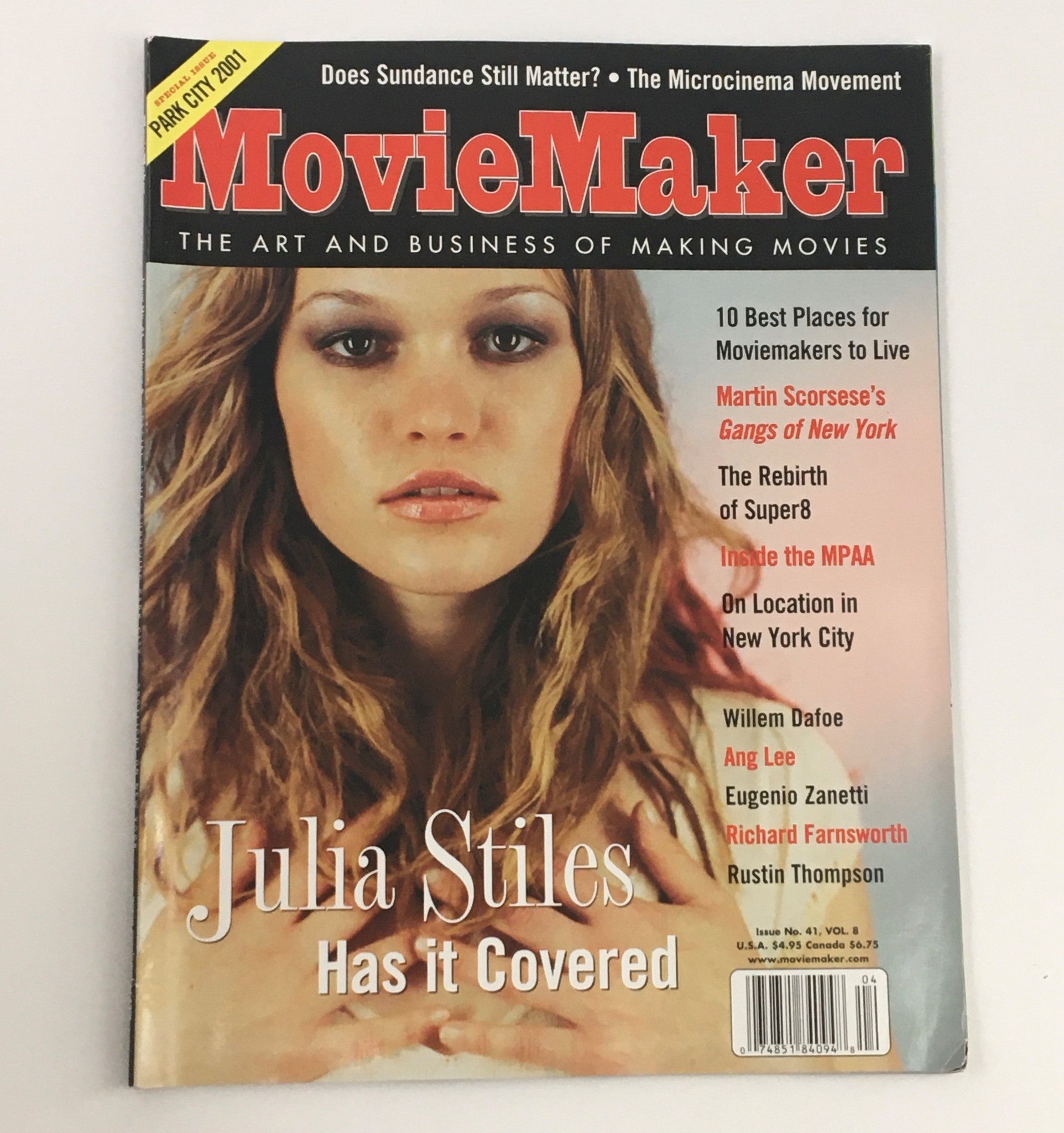 Movie Maker Magazine Winter 2001 Julia Stiles, Willem Dafoe & Ang Lee, No Label