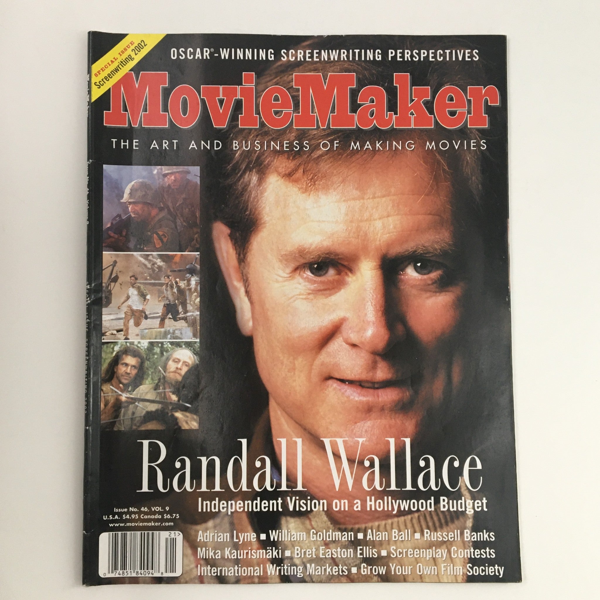 Movie Maker Magazine Spring 2002 Randall Wallace & Kirsten Dunst, No Label