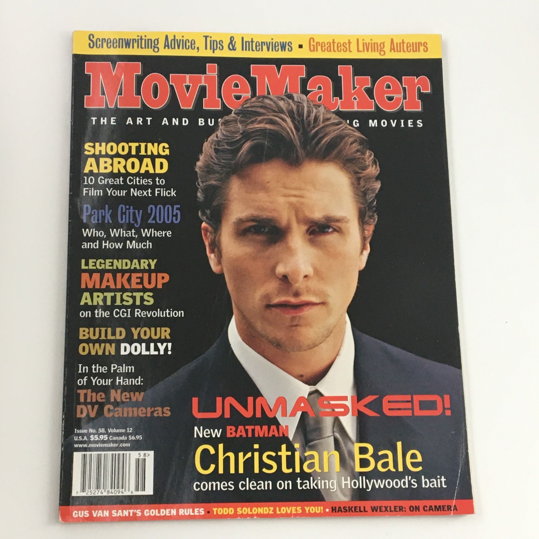 Movie Maker Magazine Spring 2005 Christian Bale Batman Unmasked, No Label