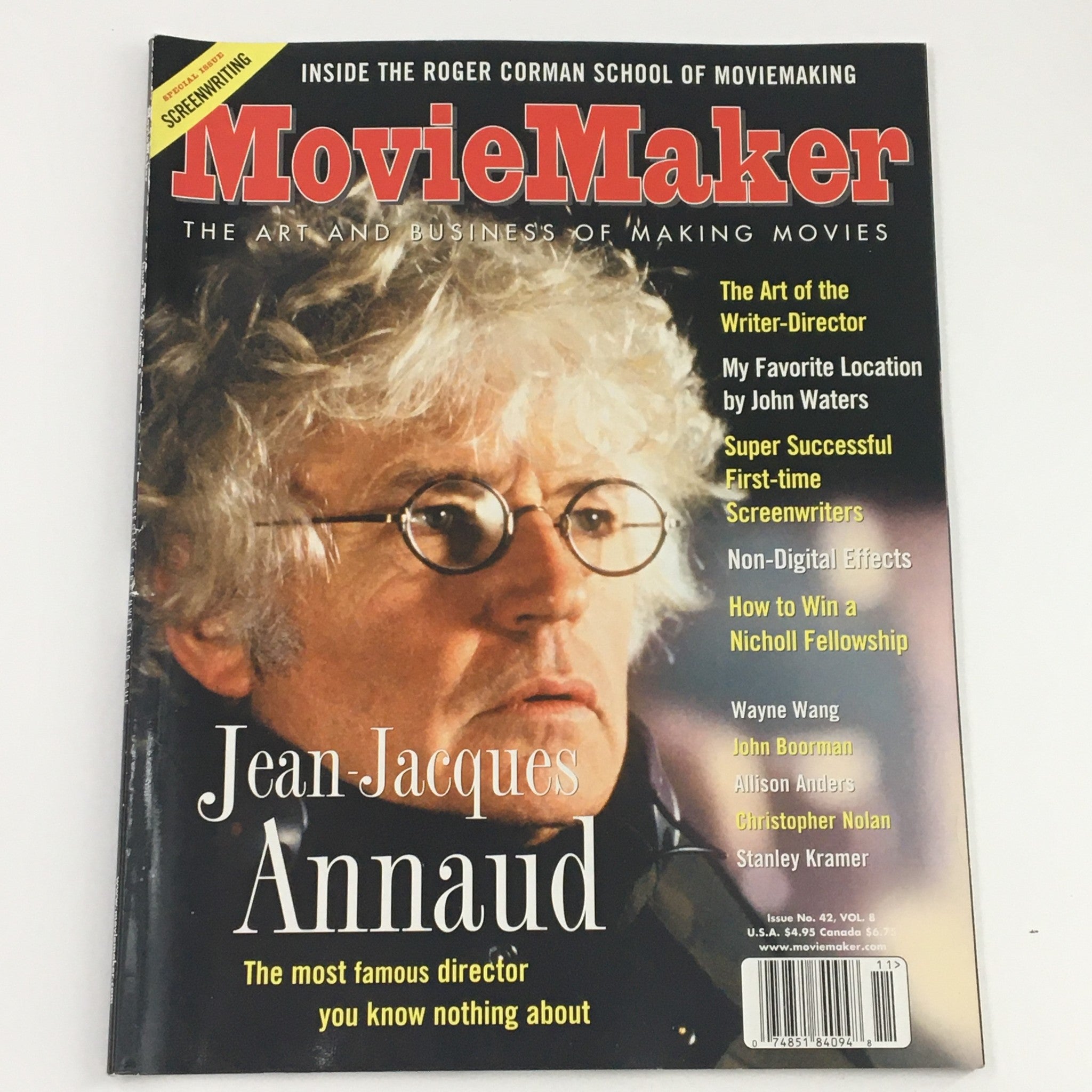 Movie Maker Magazine Spring 2001 Jean-Jacques Annaud & Wayne Wang, No Label VG