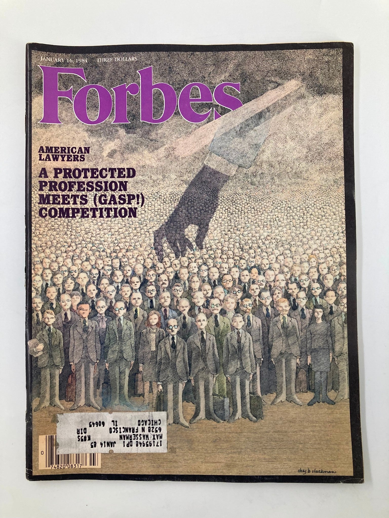 VTG Forbes Magazine January 16 1984 A Protected Profession Meets Competition