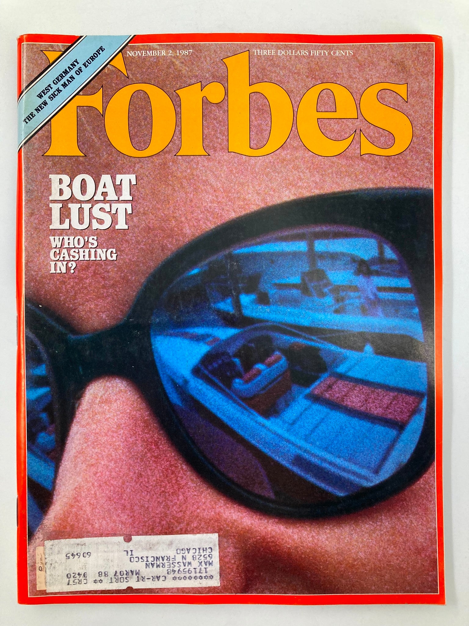 VTG Forbes Magazine November 2 1987 Boat Lust Who's Cashing In?