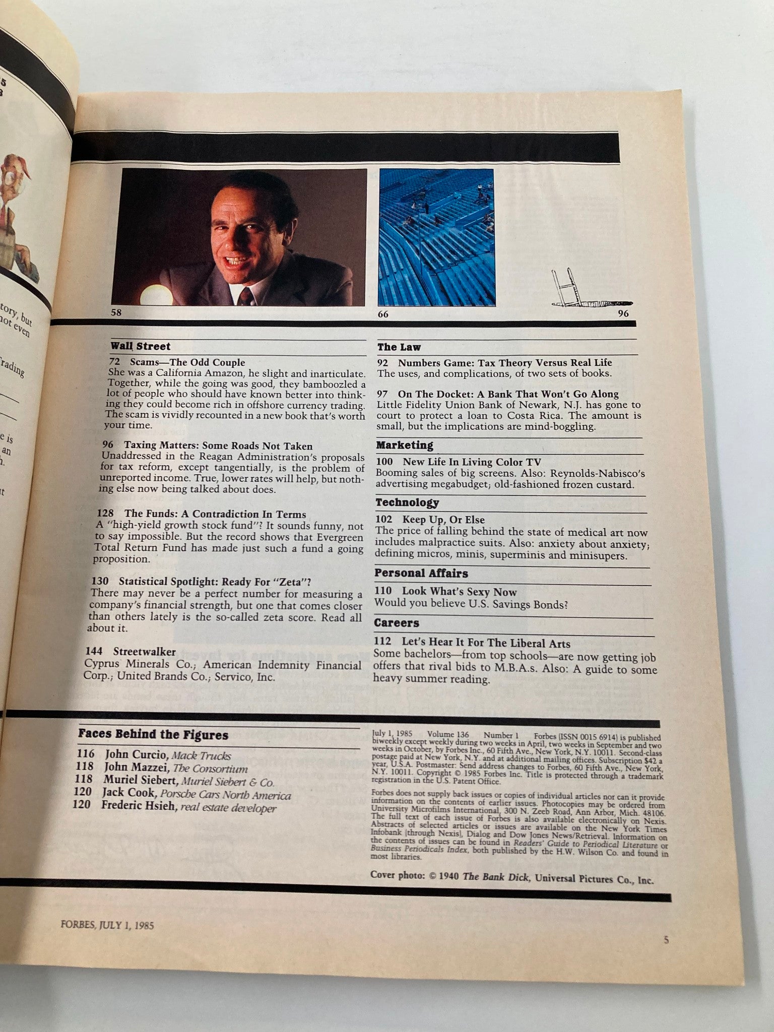 VTG Forbes Magazine July 1 1985 What Should The Bank Dicks Do Now?