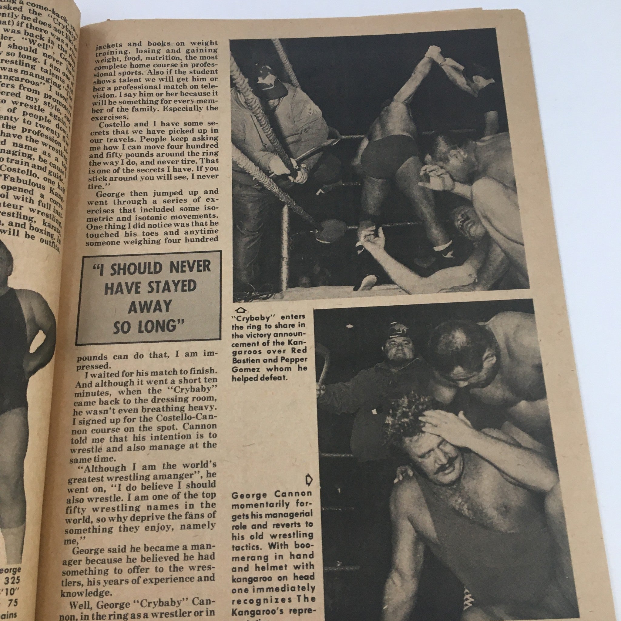 Wrestling Monthly Magazine November 1974 The Sheik & Mil Máscaras, No Label