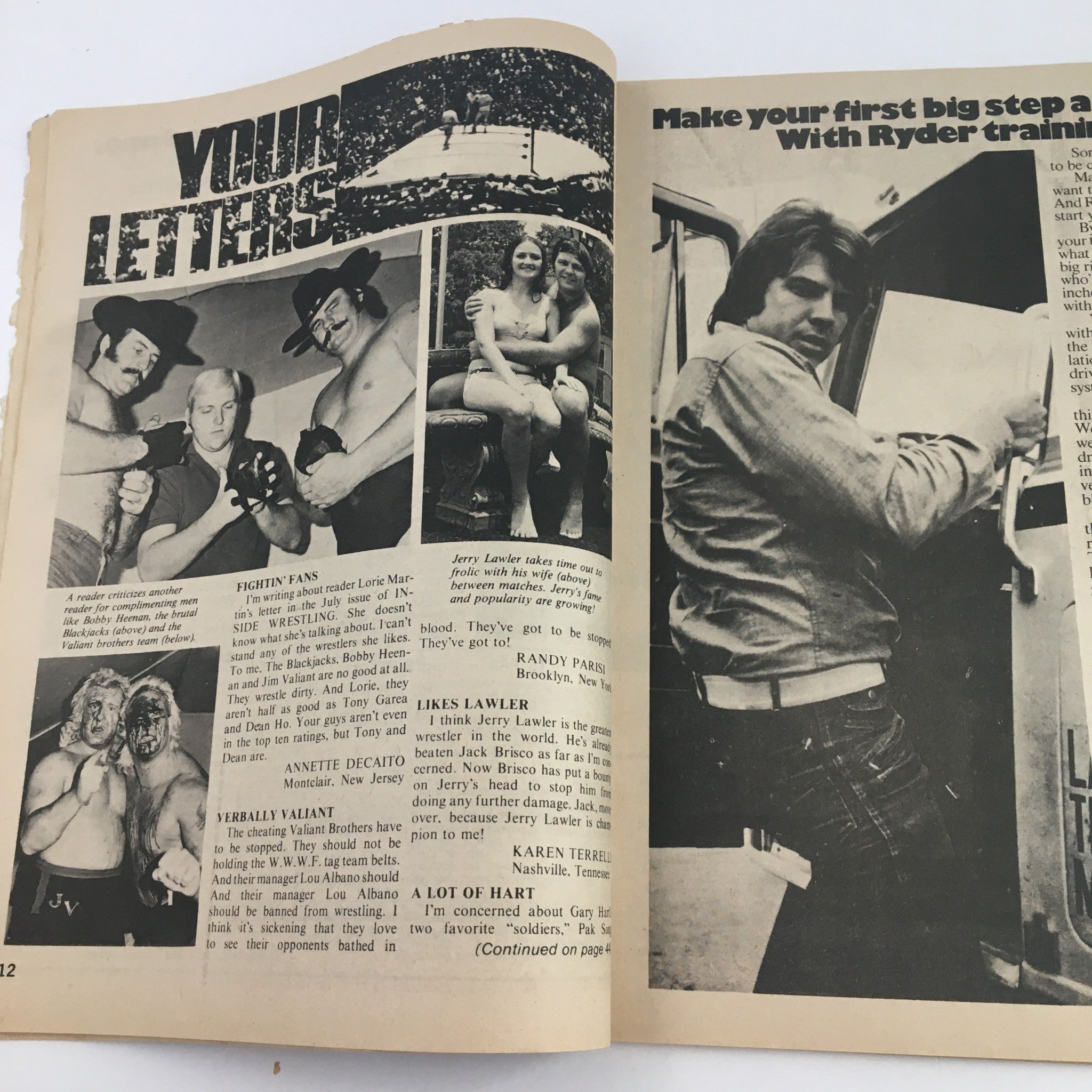 The Wrestler Magazine March 1975 Pampero Firpo Loses to John Tolos No Label