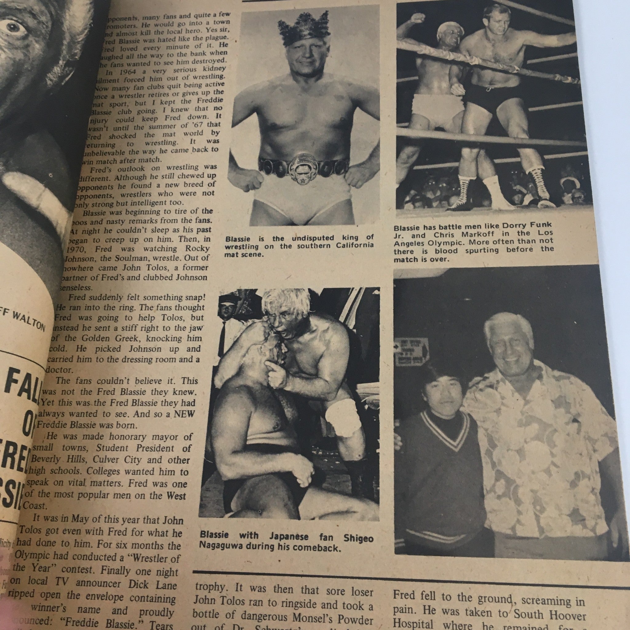 Wrestling Monthly Magazine October 1971 Fred Blassie & Ronnie Etchison No Label