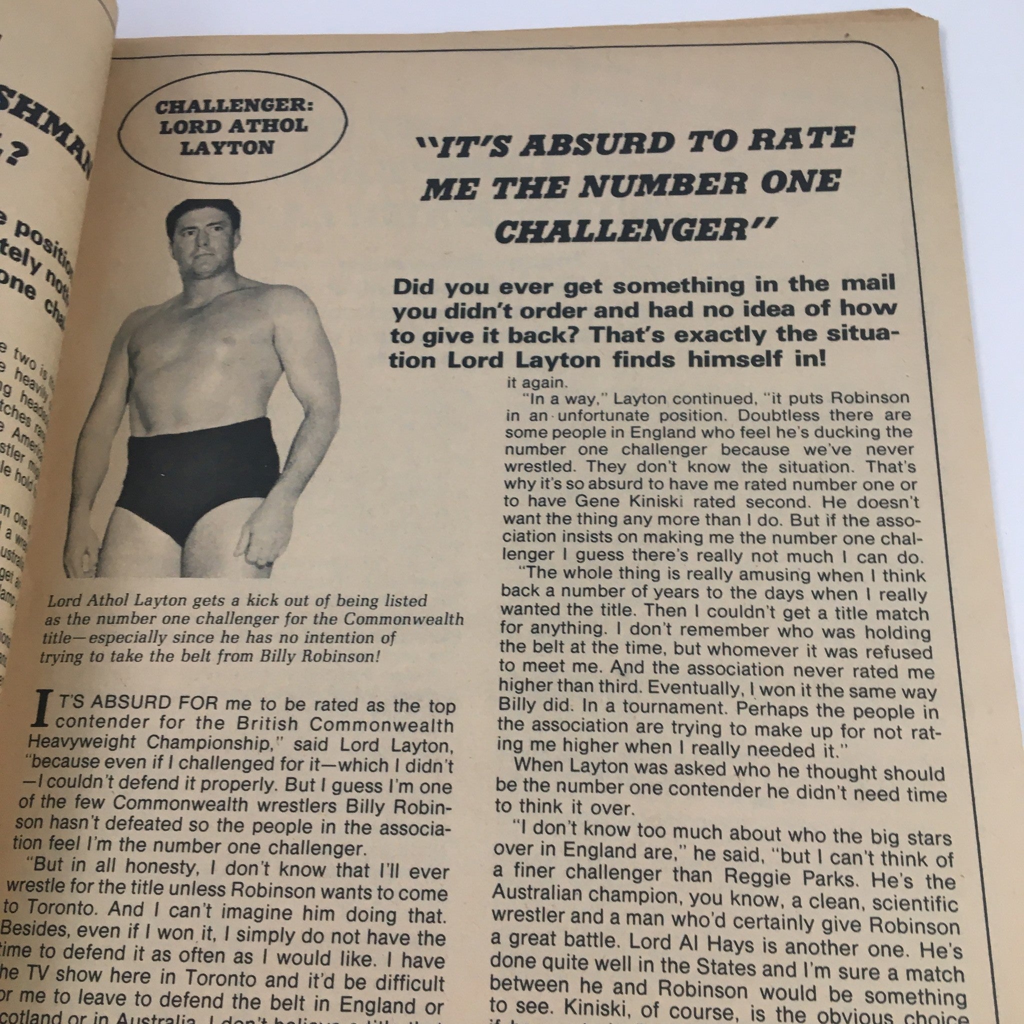 Wrestling 1972 Annual Shoehi Baba, Bobo Brazil & Chris Markoff, No Label