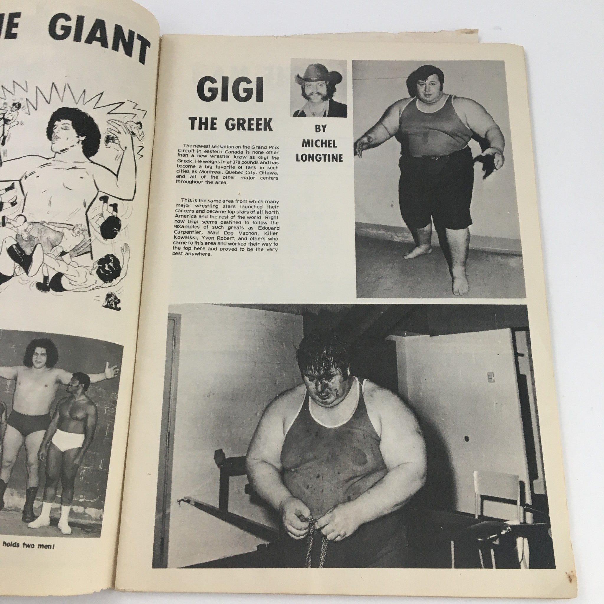 Wrestling News Magazine January 1974 Andre the Giant & Pedro Morales