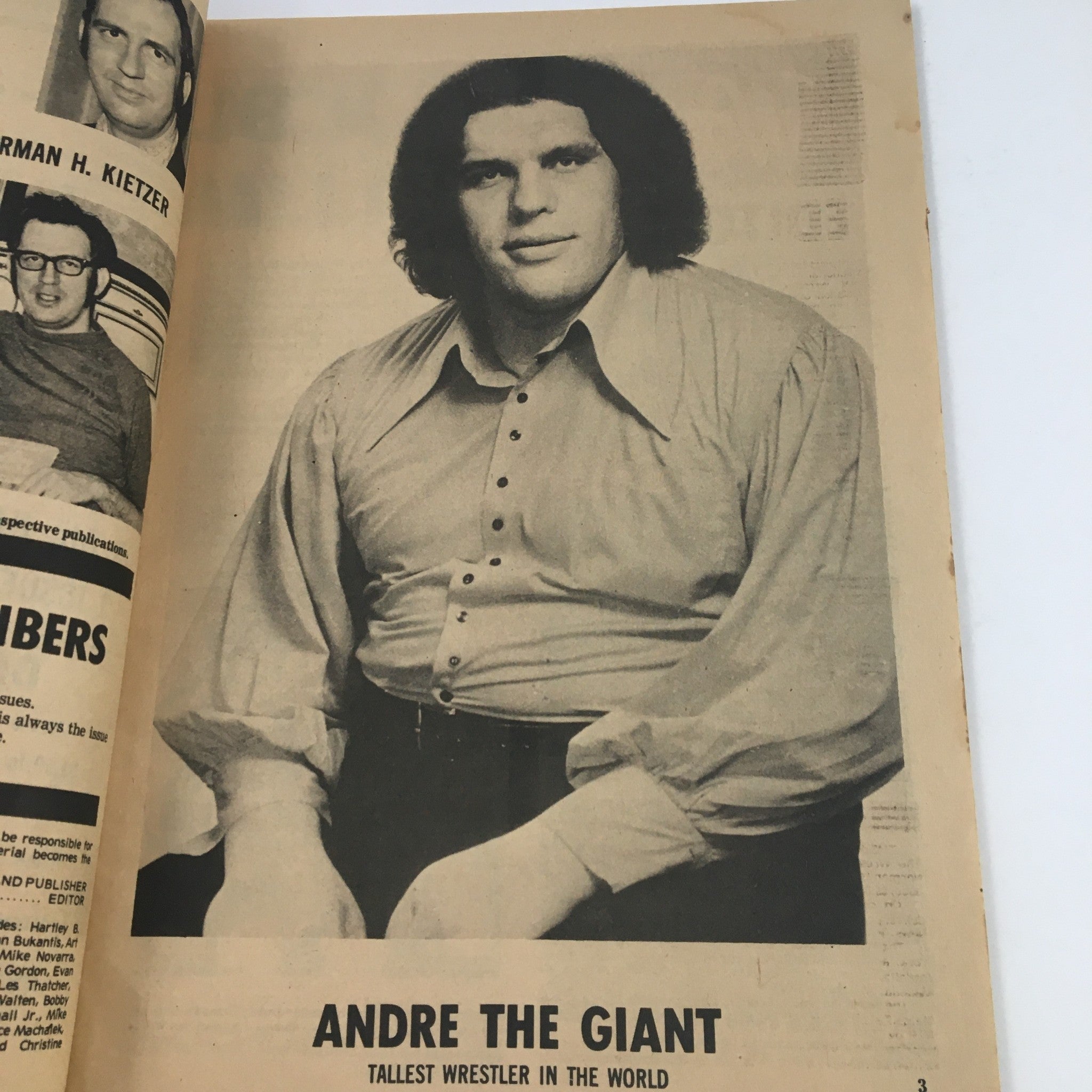 Wrestling Official Magazine June 1975 Andre The Giant & Jack Mulligan