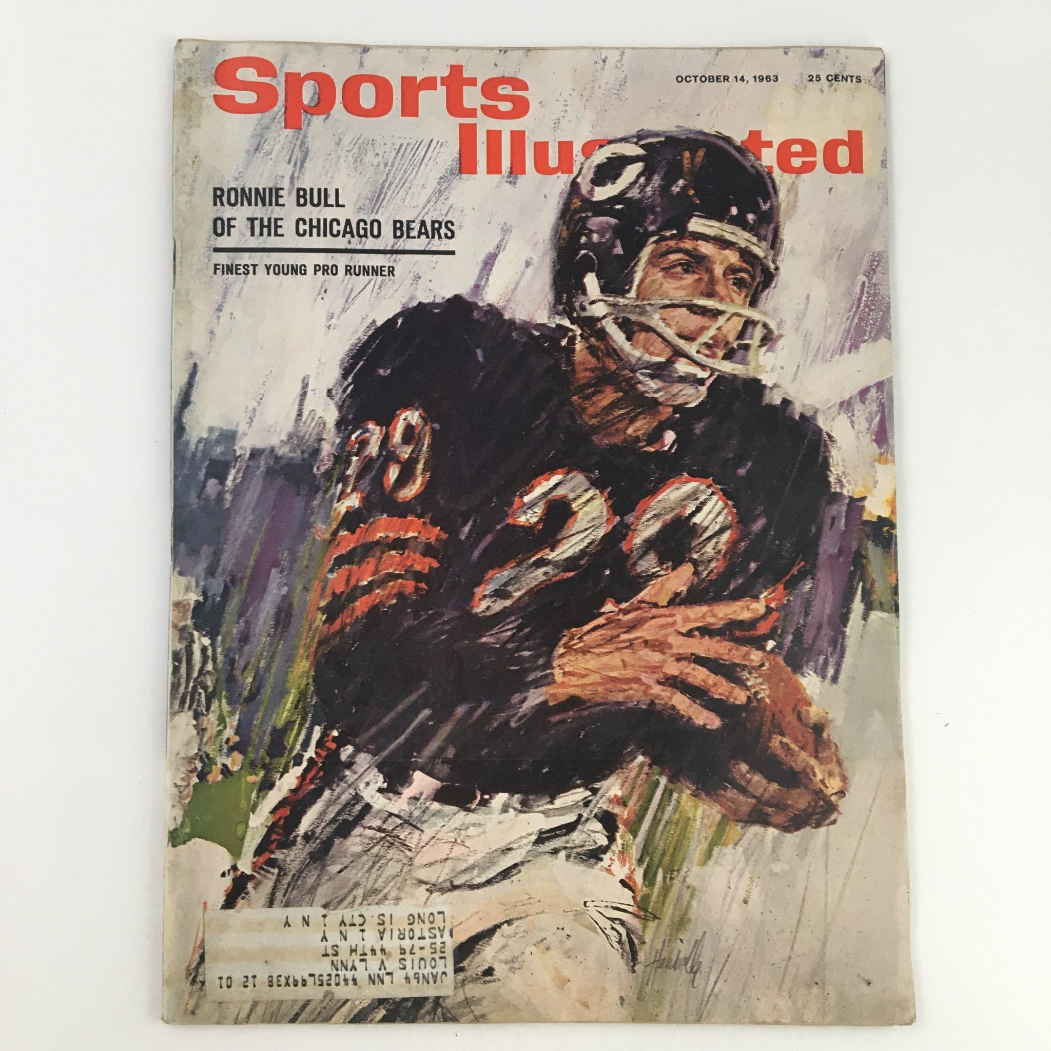 Sports Illustrated Magazine October 14 1963 Ronnie Bull of The Chicago Bears