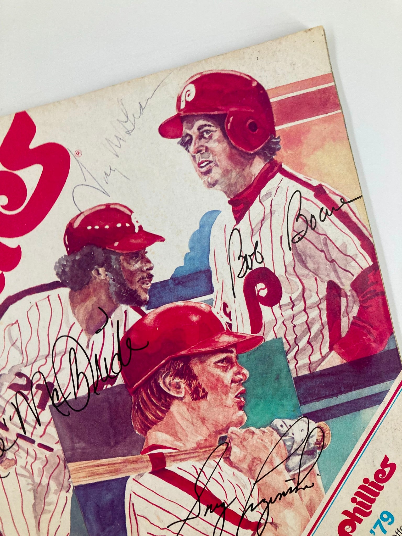 1979 MLB Philadelphia Phillies Souvenir Program / Scorecard Autographed