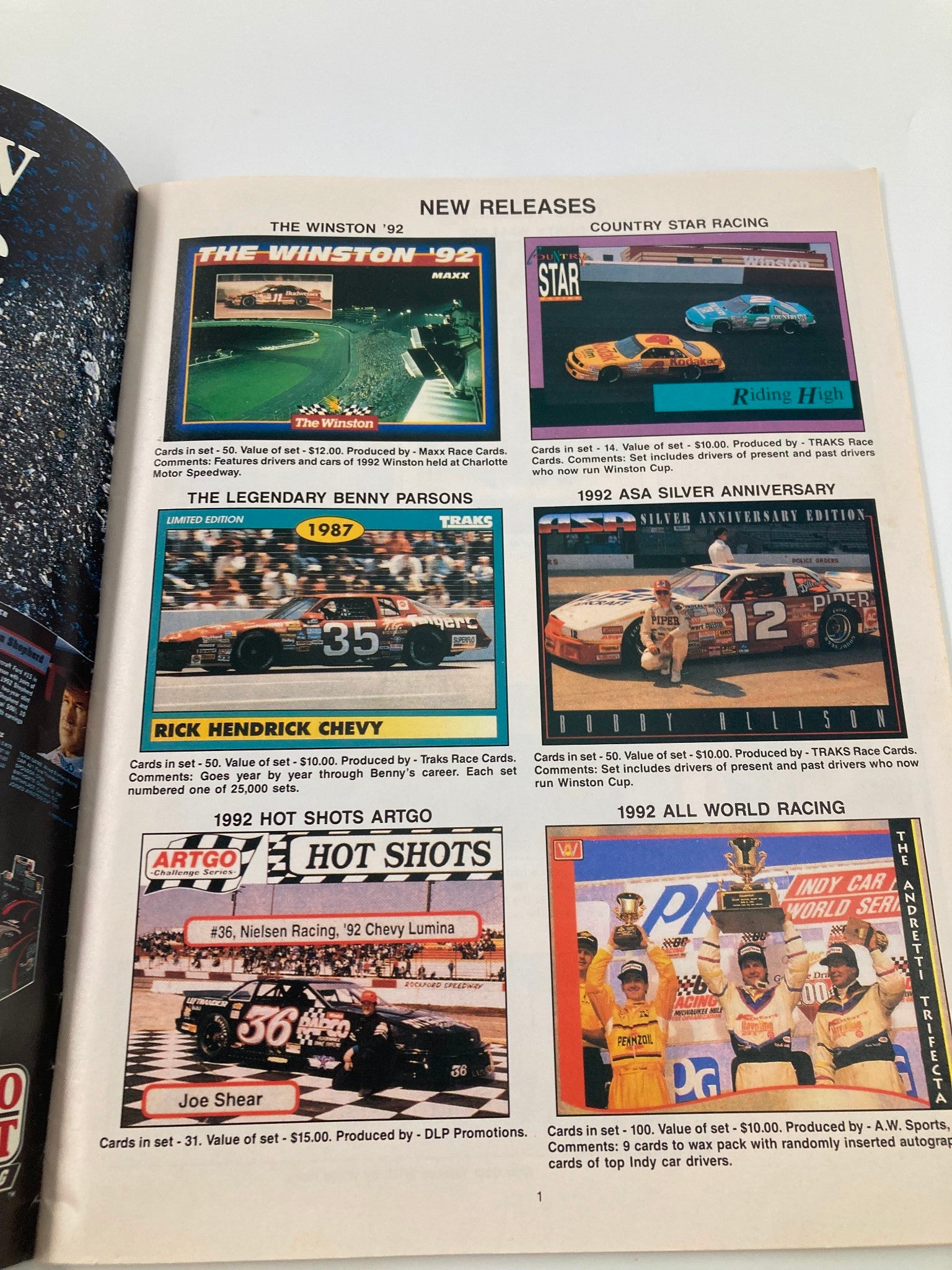 Racing Magazine July 1992 Vol. 2 #3 Price Update Race Cards & Racing Memorabilia