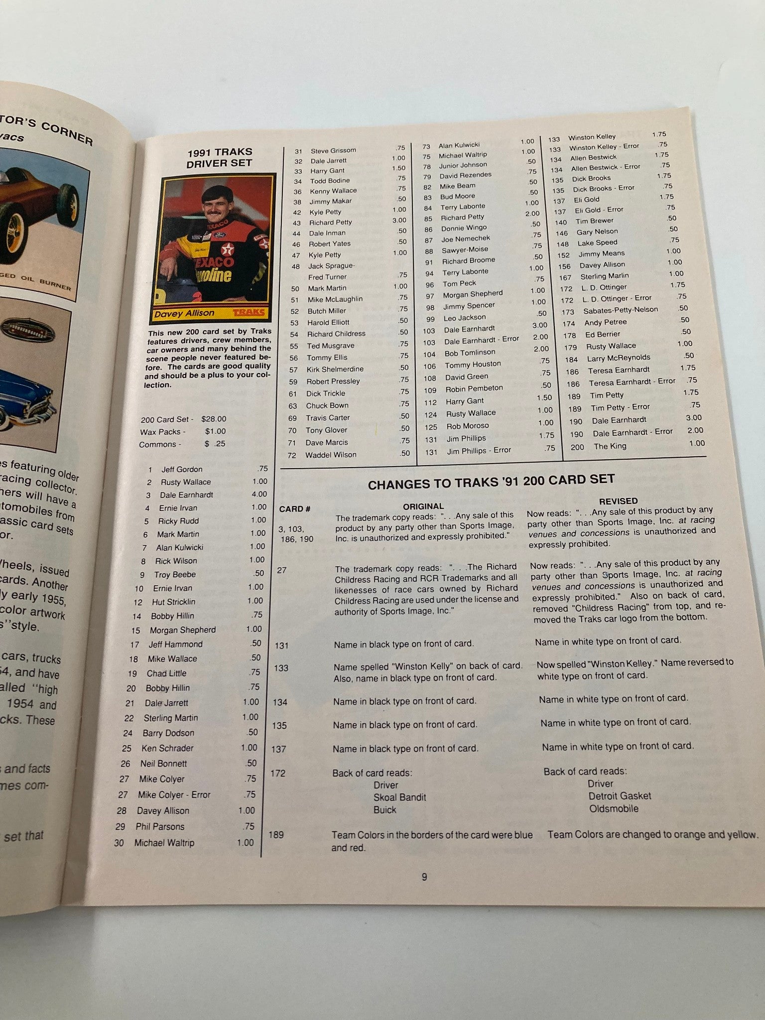 Racing Magazine July 1992 Vol. 2 #3 Price Update Race Cards & Racing Memorabilia