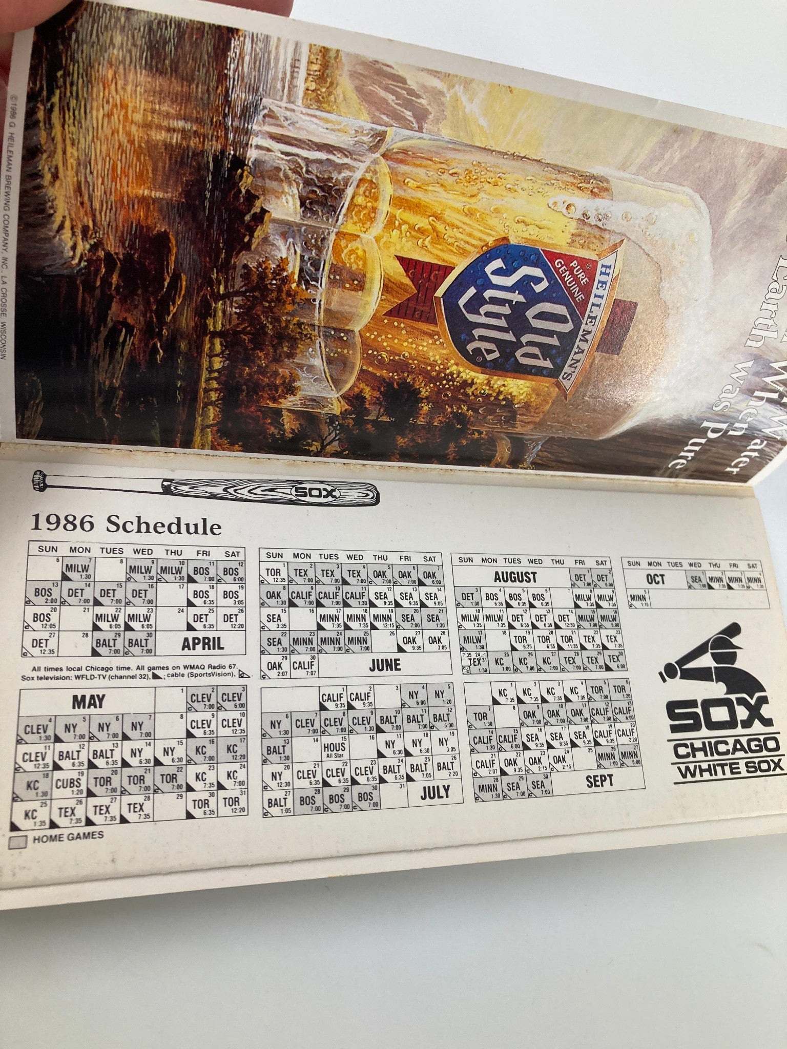 1986 MLB Chicago White Sox Media Guide Aces In The Hole