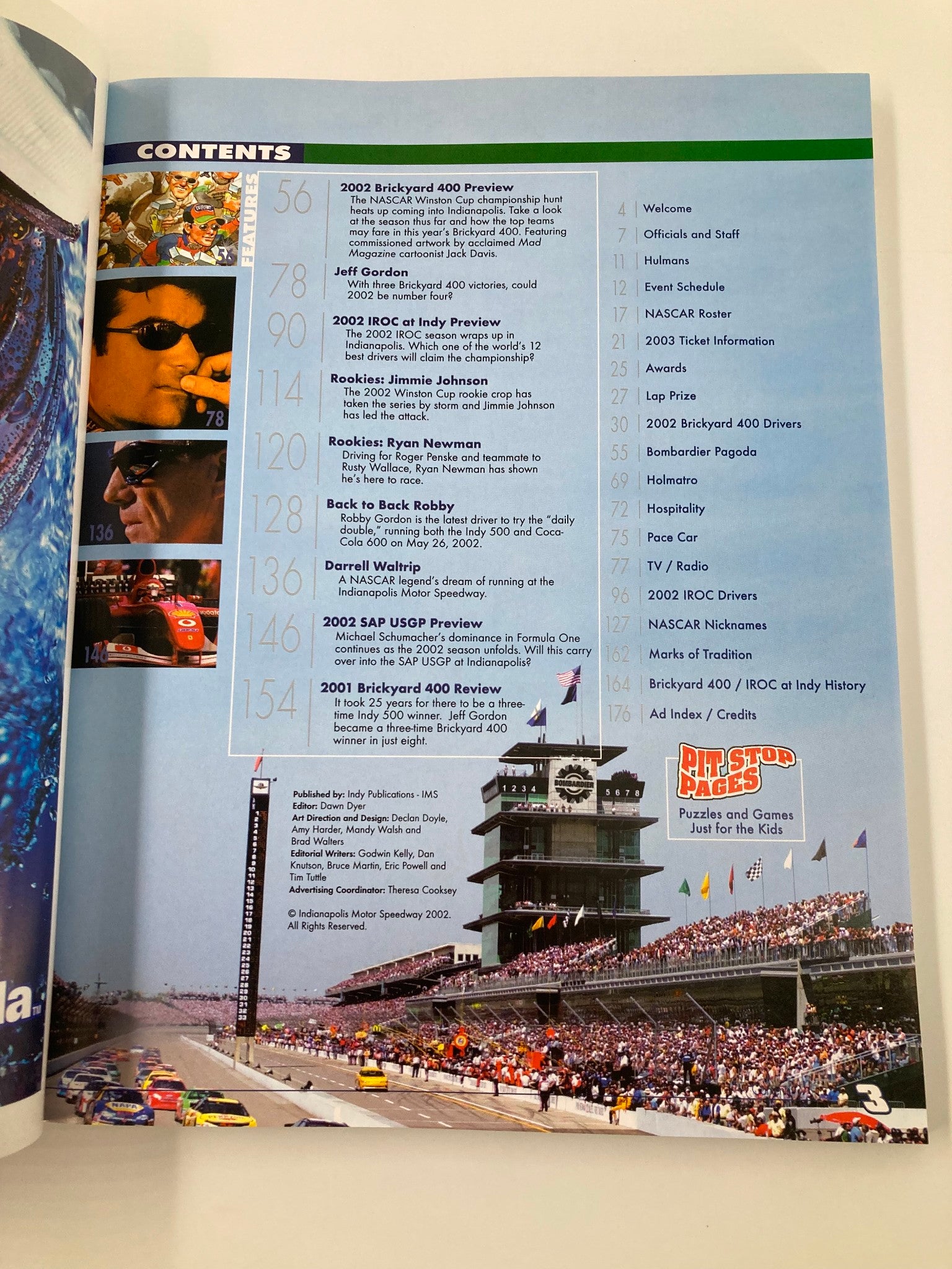 August 4 2002 NASCAR Brick Yard 400 Starting Field Official Program