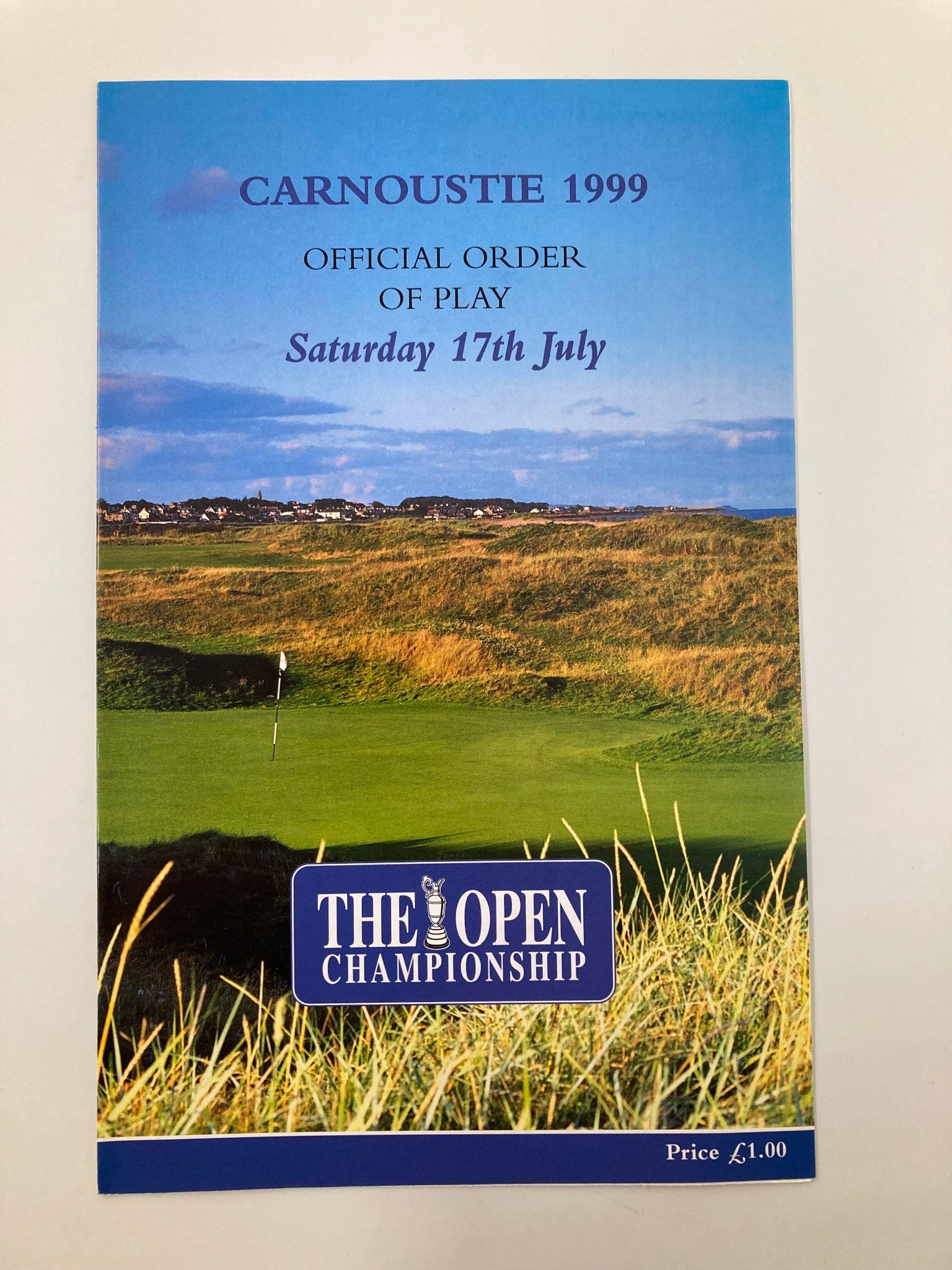 July 17 1999 Carnoustie Order of the Play The Open Championship Golf VG